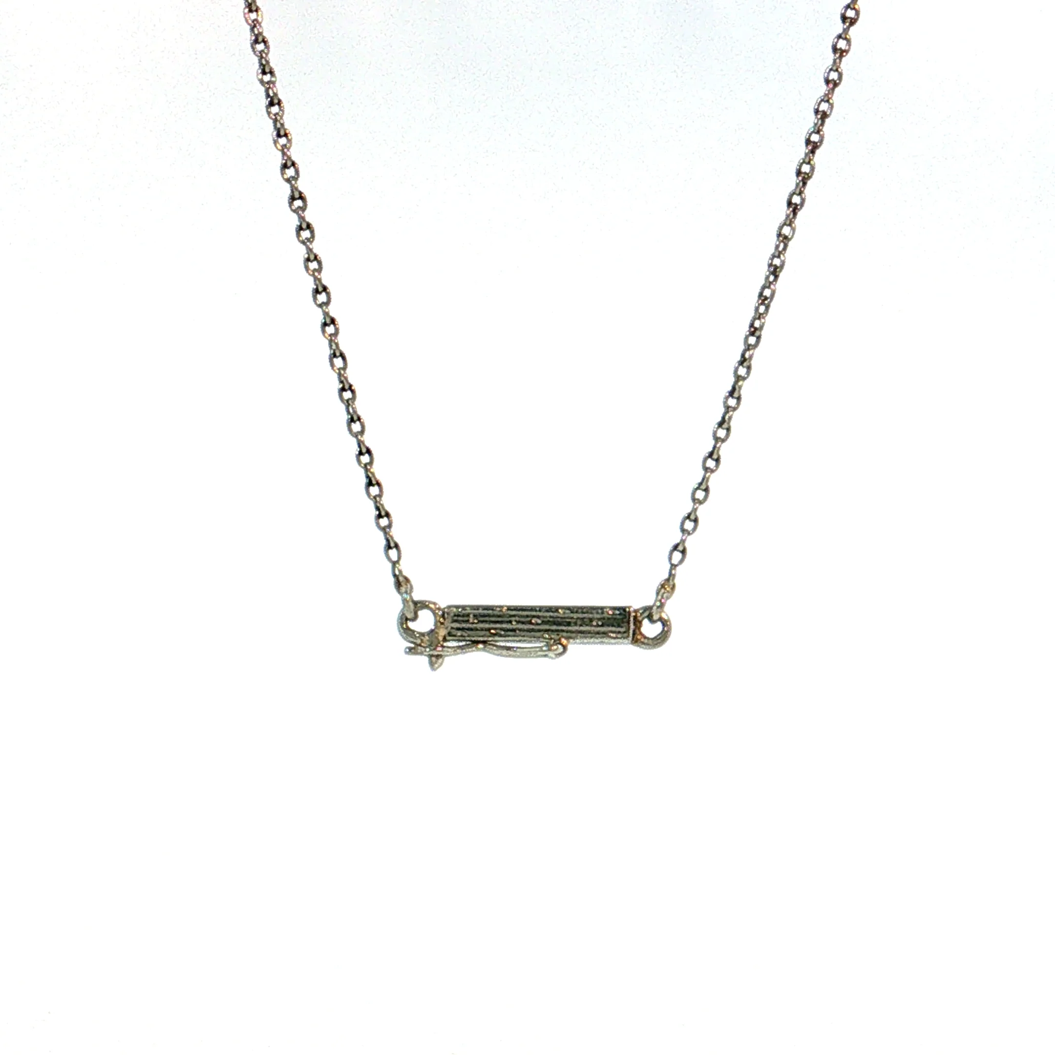 .03 Antique Art Deco Diamond Filigree Pendant 14k White Gold - Image 4