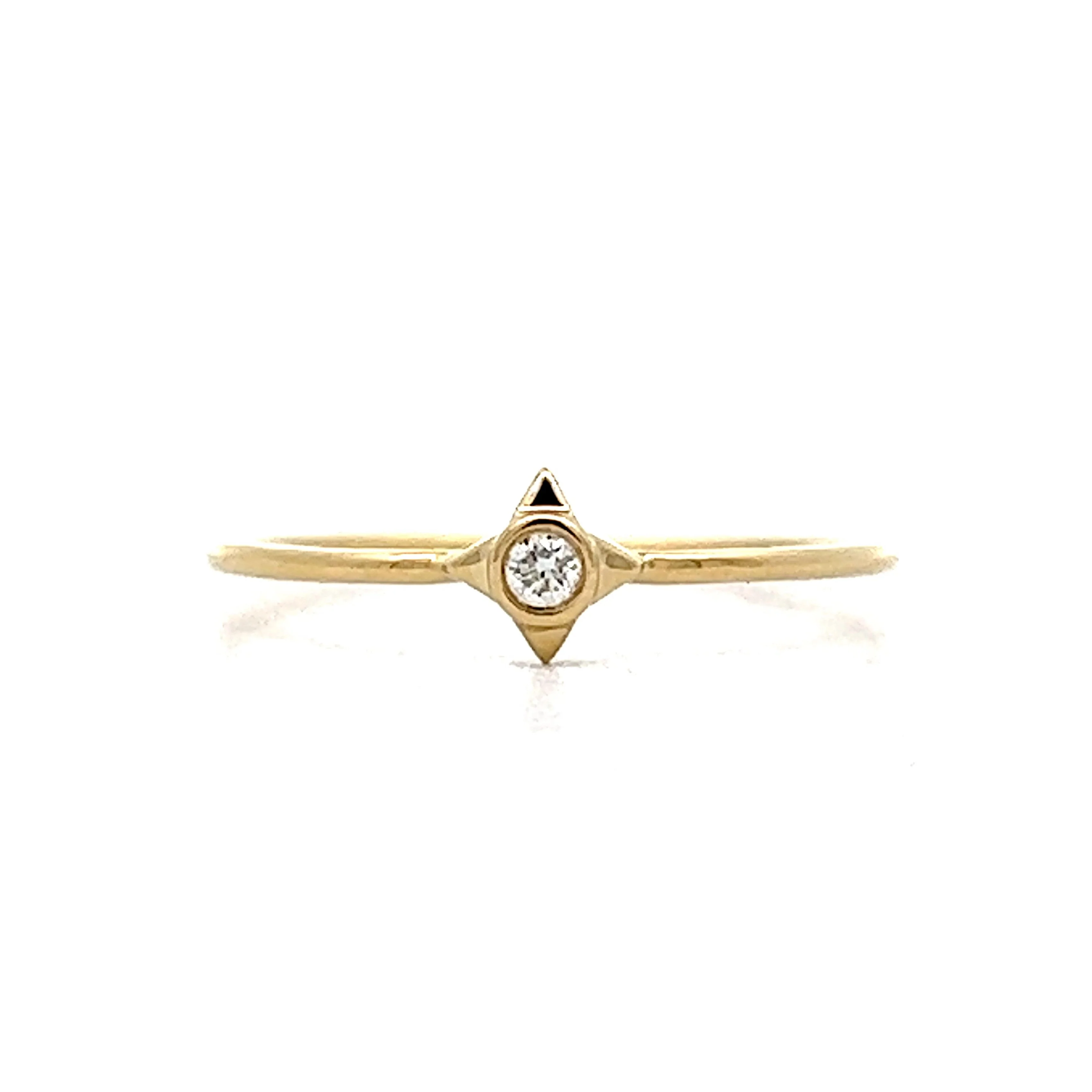 .03 Petite Diamond Band in 14k Yellow Gold