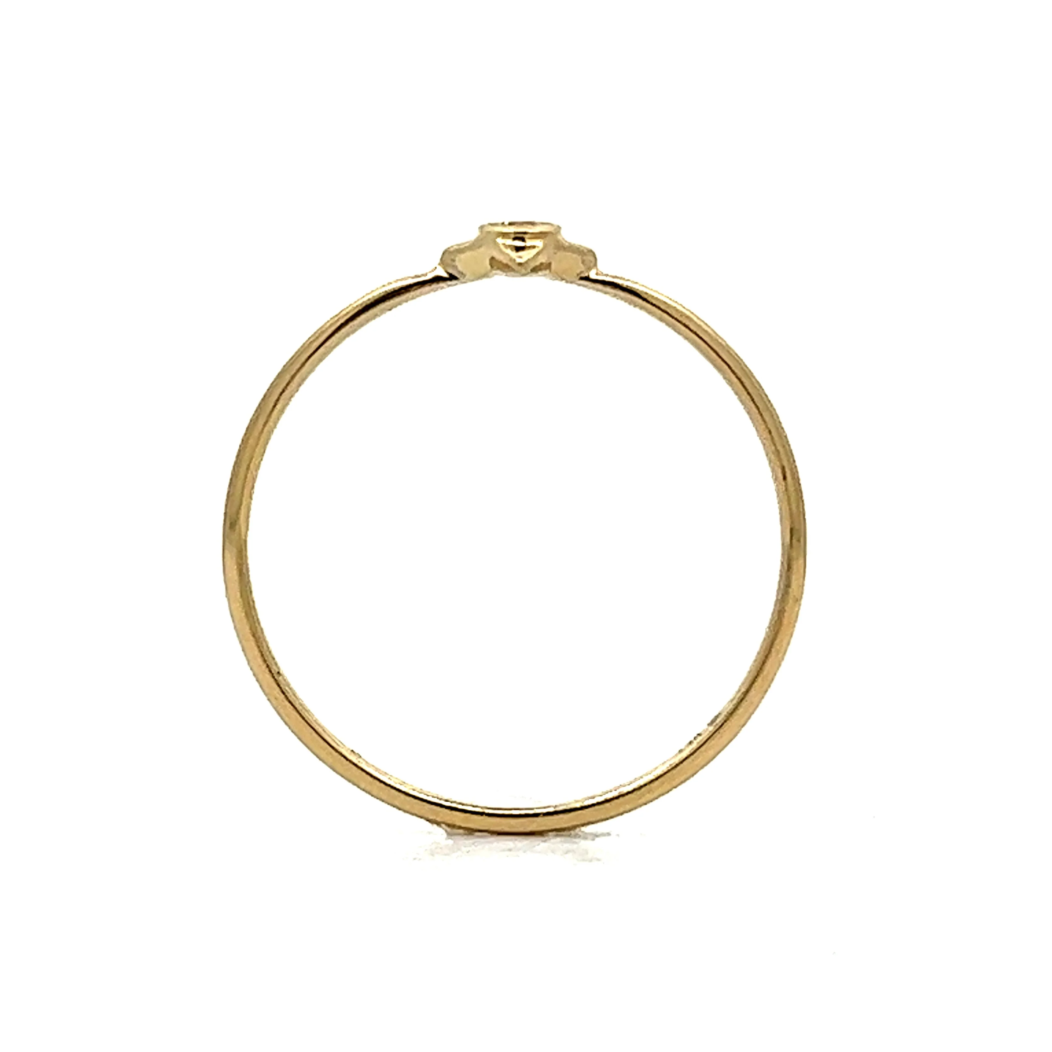 .03 Petite Diamond Band in 14k Yellow Gold - Image 4