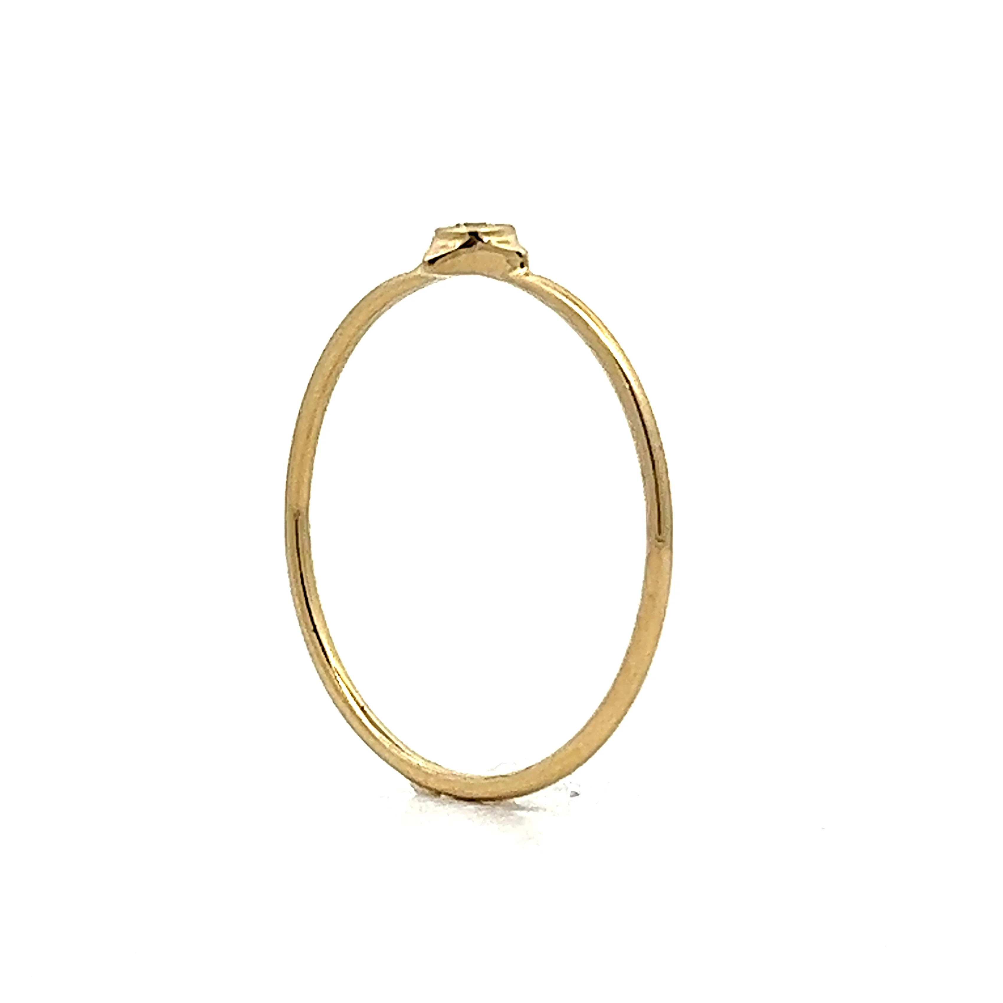 .03 Petite Diamond Band in 14k Yellow Gold - Image 5