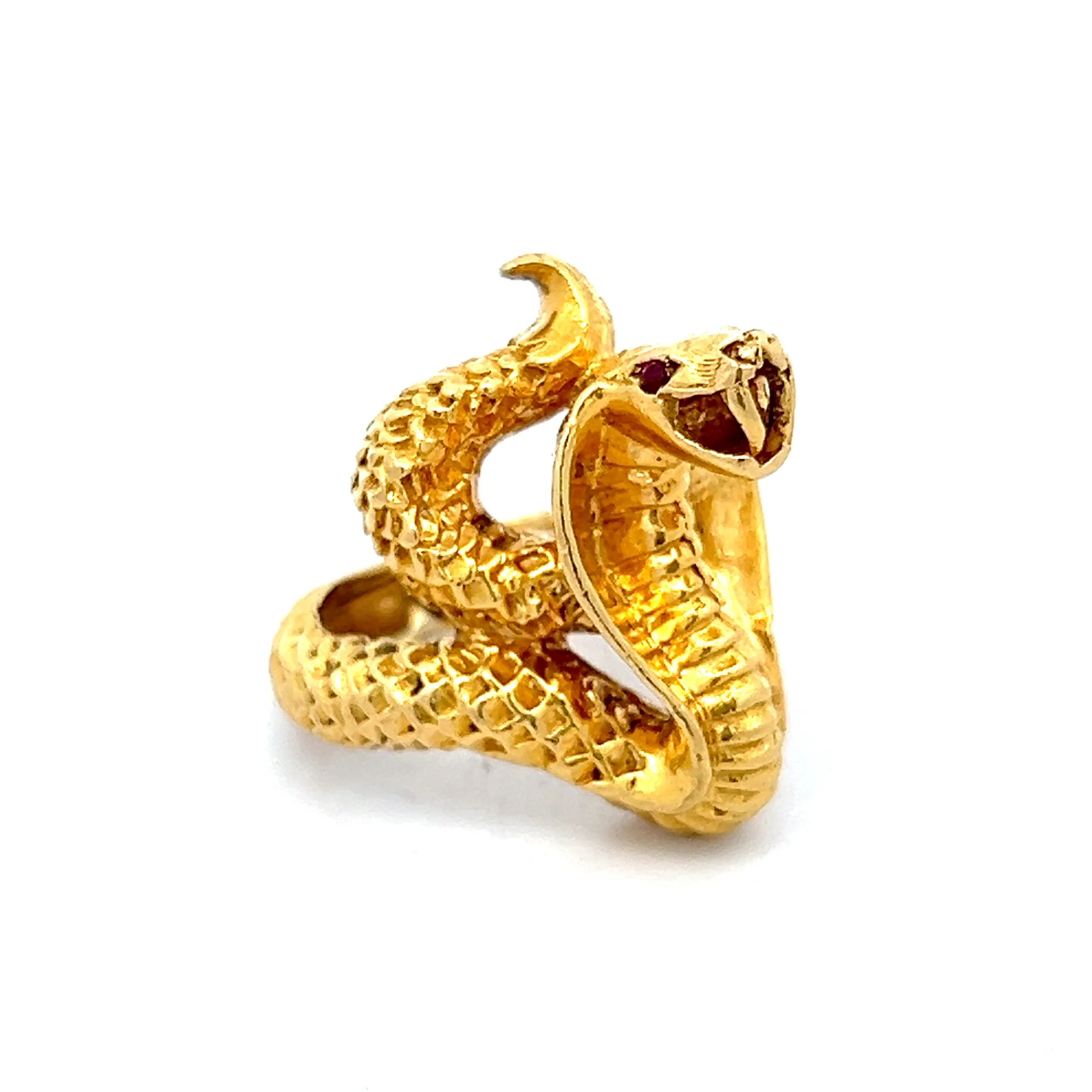 .03 Vintage Mid-Century Cobra Snake Ring in 18k - Image 3