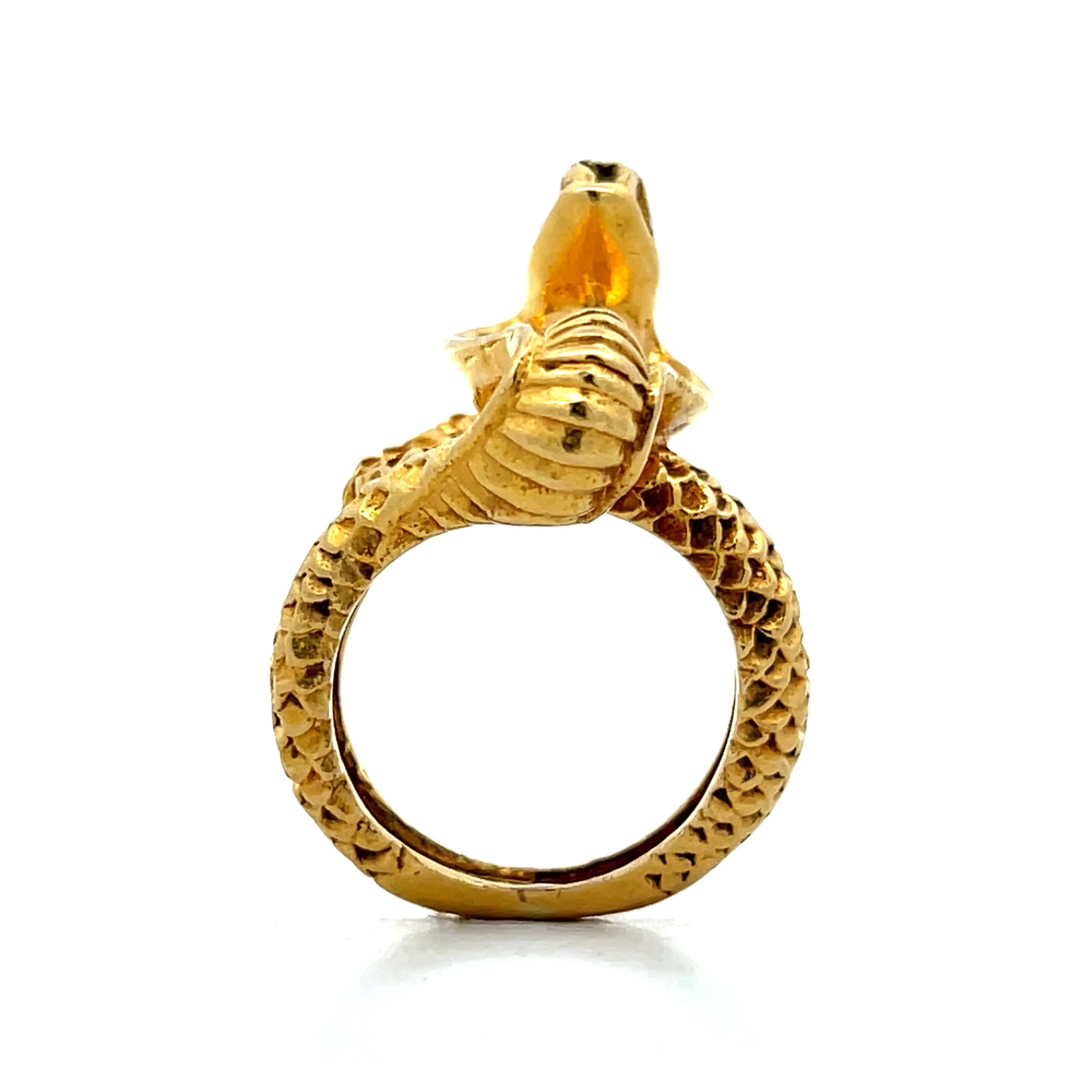 .03 Vintage Mid-Century Cobra Snake Ring in 18k - Image 4