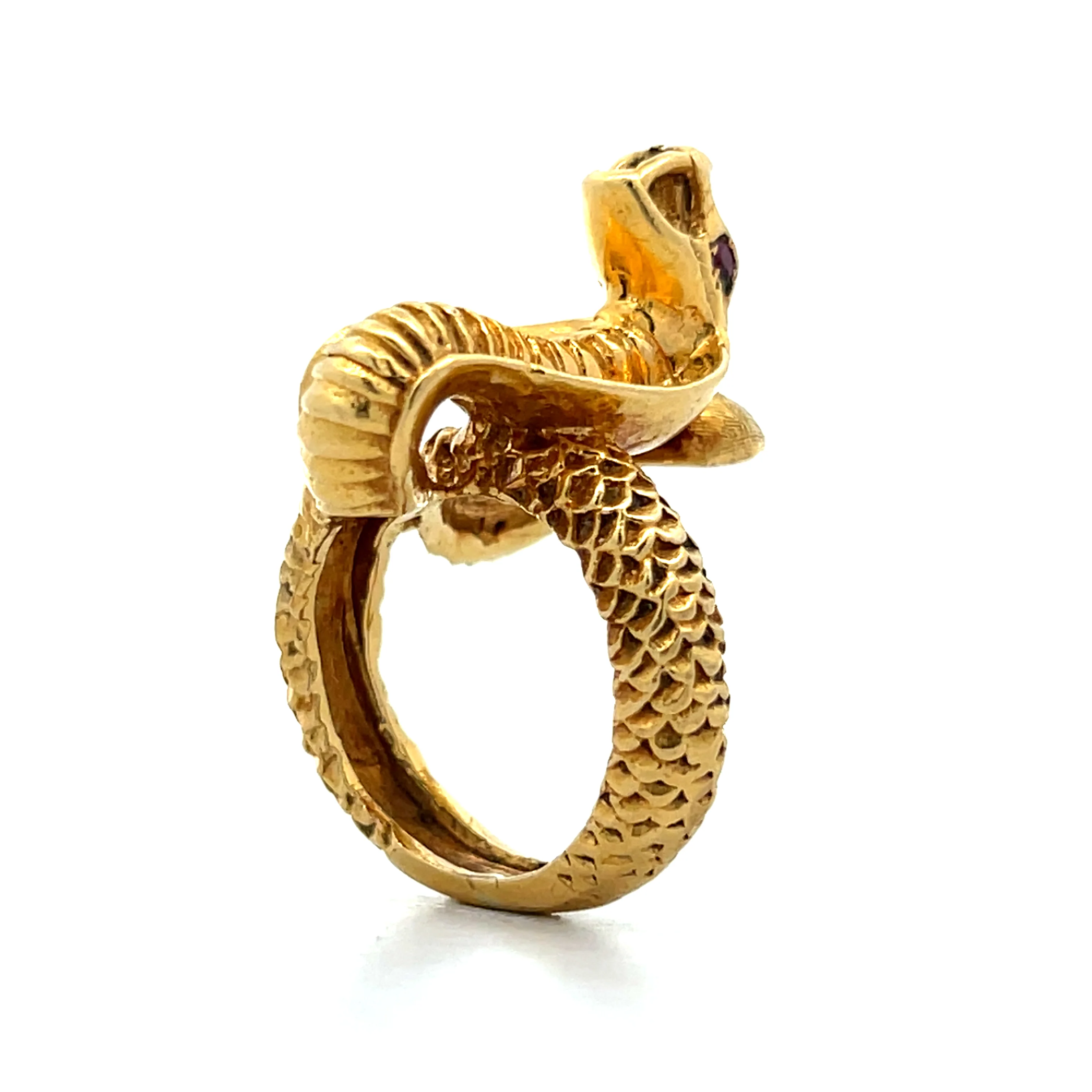 .03 Vintage Mid-Century Cobra Snake Ring in 18k - Image 5