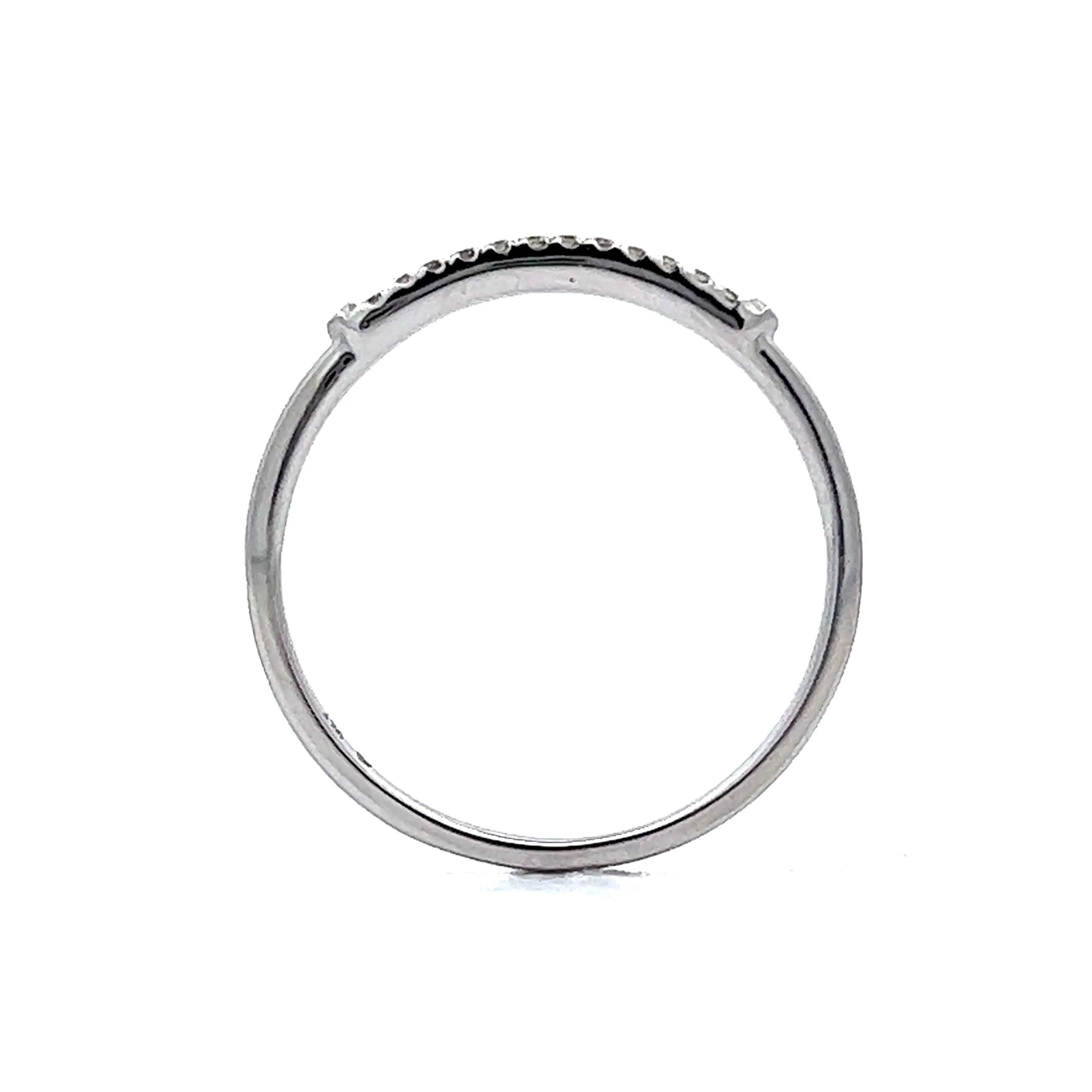.05 Thin Diamond Stacking Band in 14k White Gold - Image 4