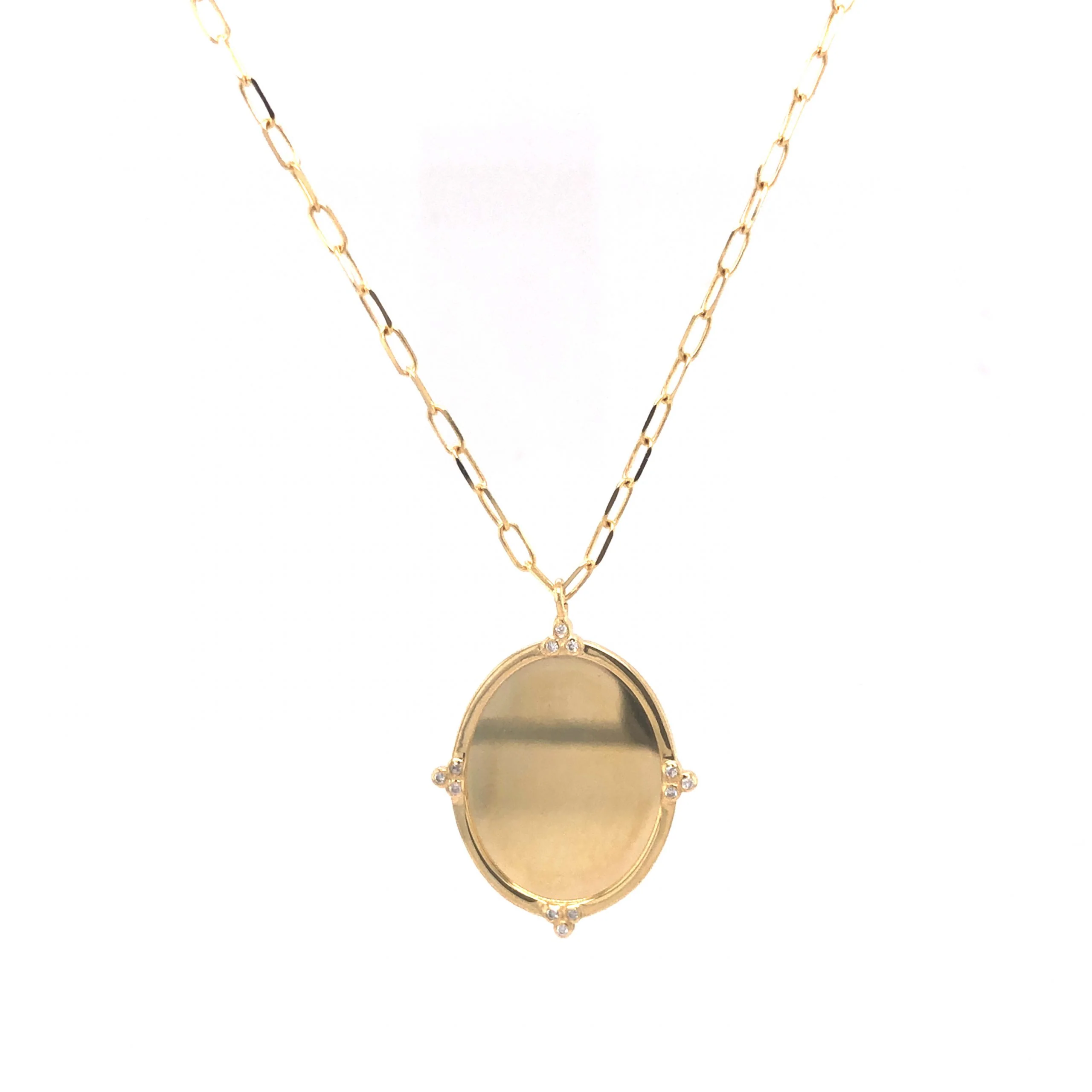 .06 Diamond Pendant Necklace in 14K Yellow Gold - Image 2