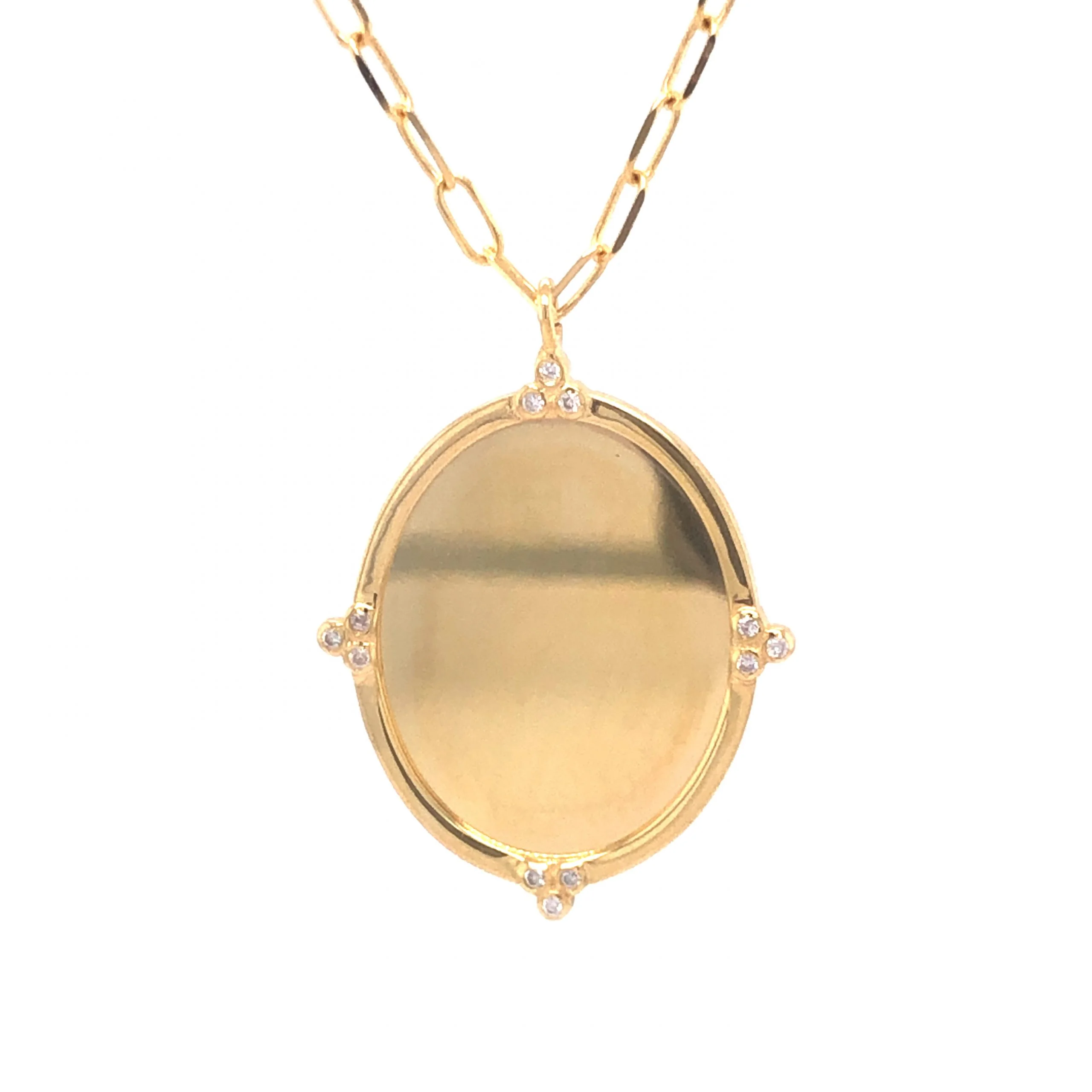 .06 Diamond Pendant Necklace in 14K Yellow Gold - Image 3