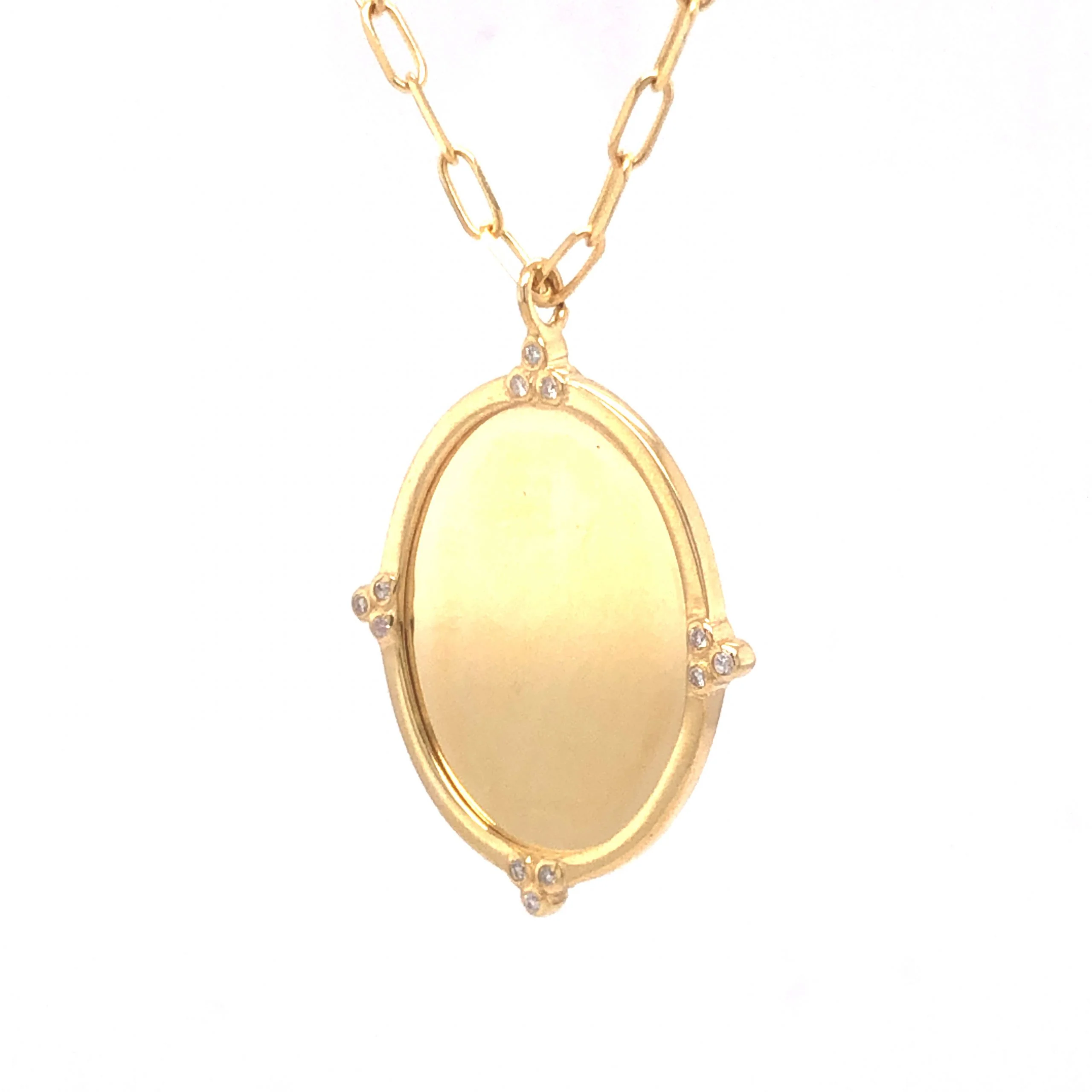 .06 Diamond Pendant Necklace in 14K Yellow Gold - Image 4