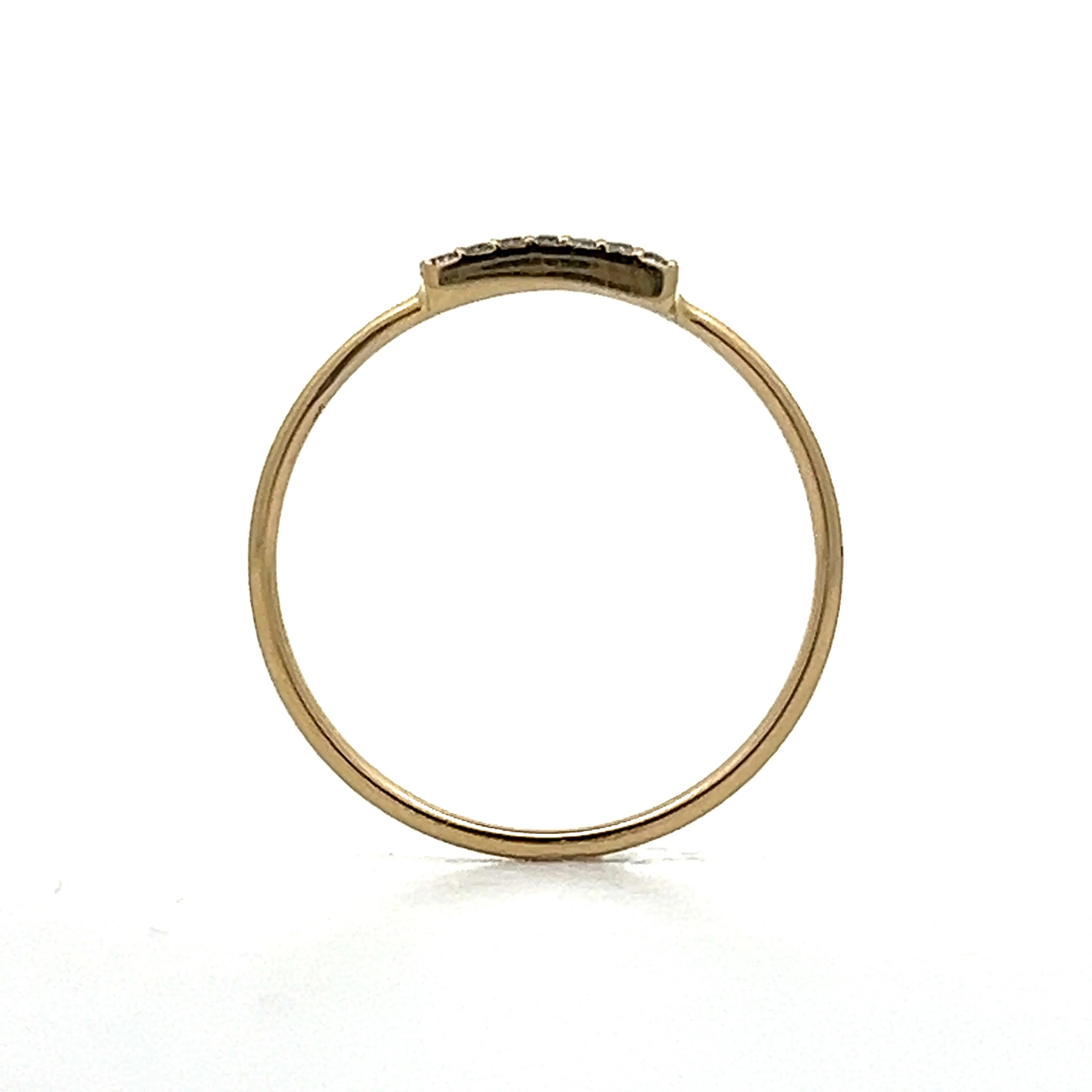 .06 Diamond Stackable Pave Ring in Yellow Gold - Image 4