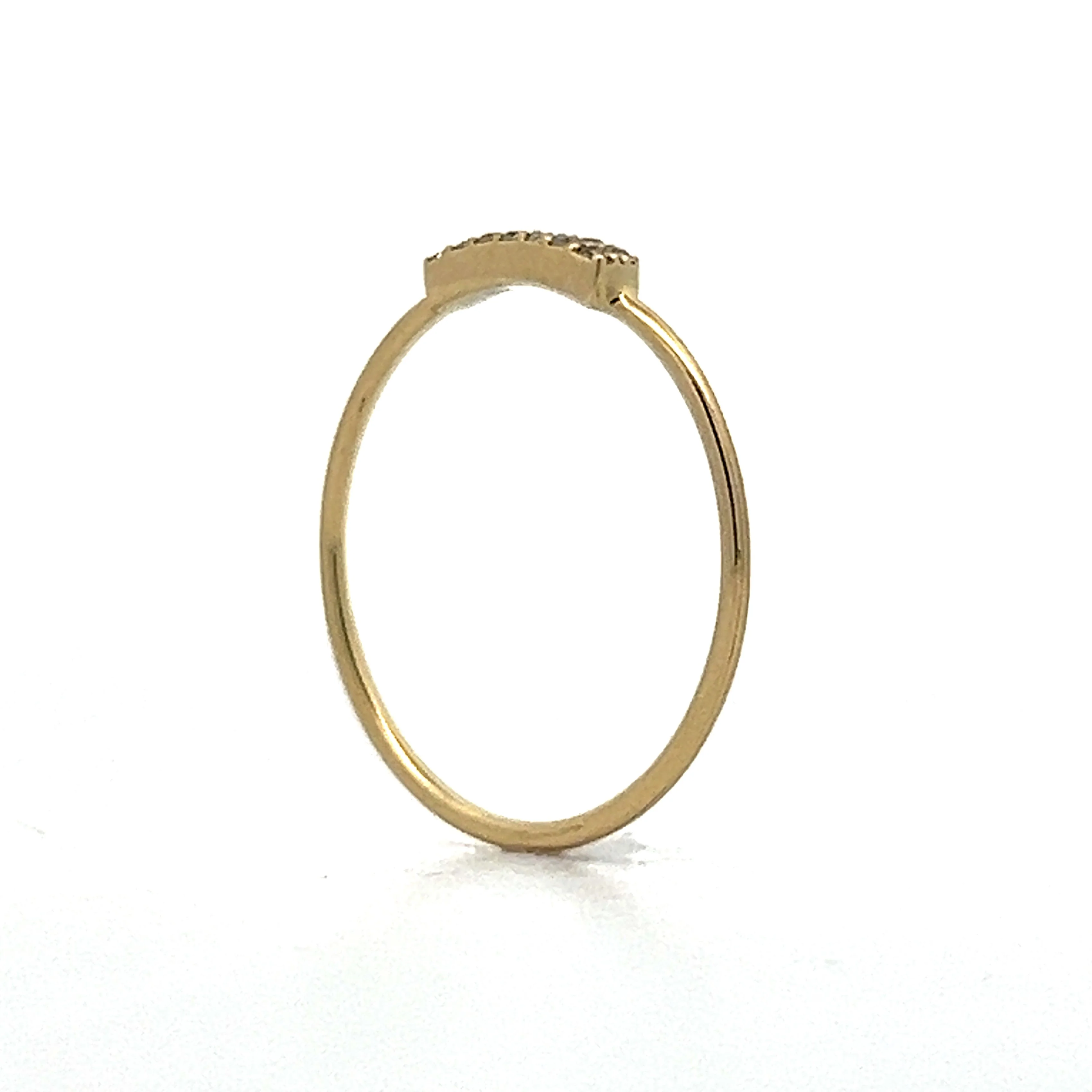 .06 Diamond Stackable Pave Ring in Yellow Gold - Image 5