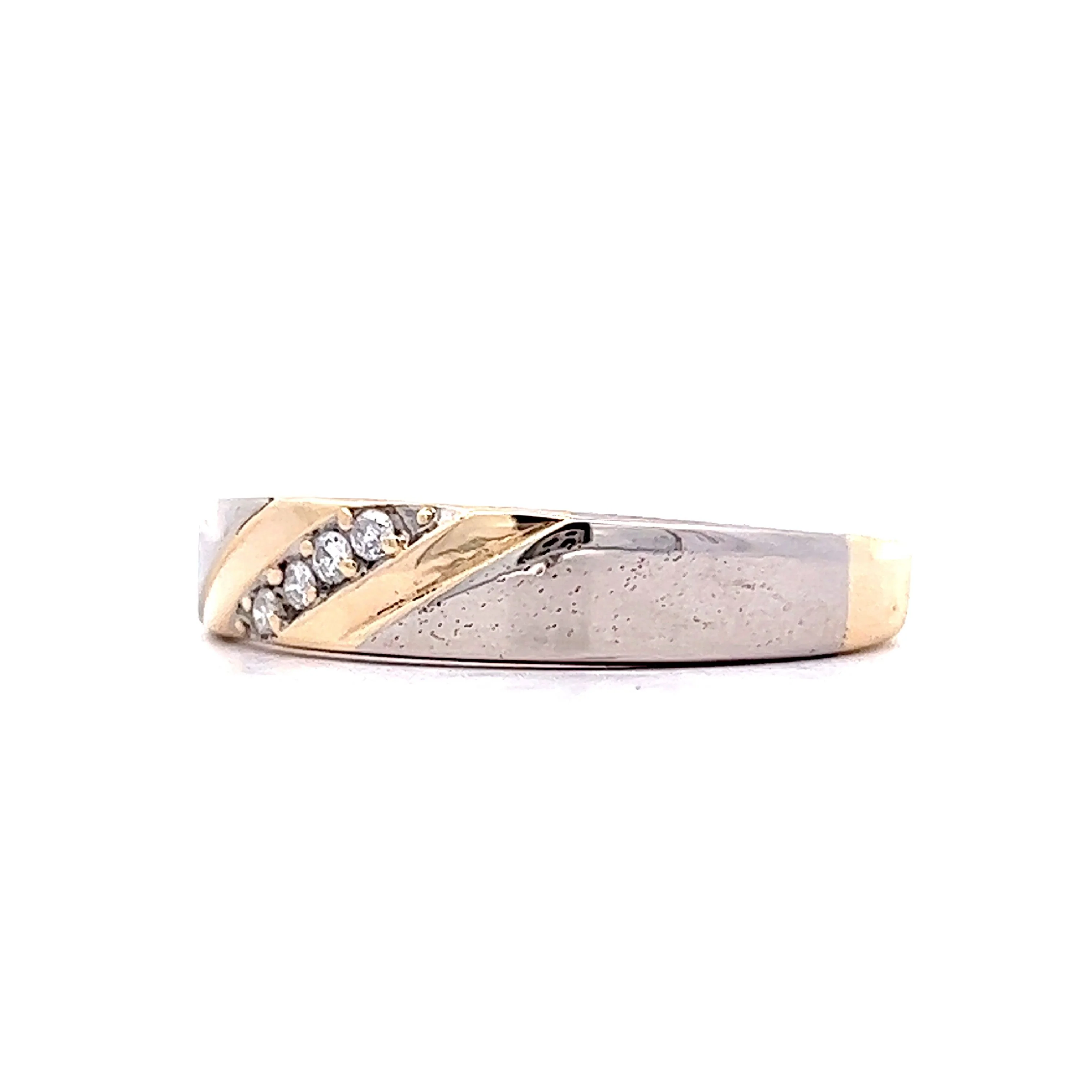 Men's Diamond Two-Tone Wedding Band in 14k - Image 2