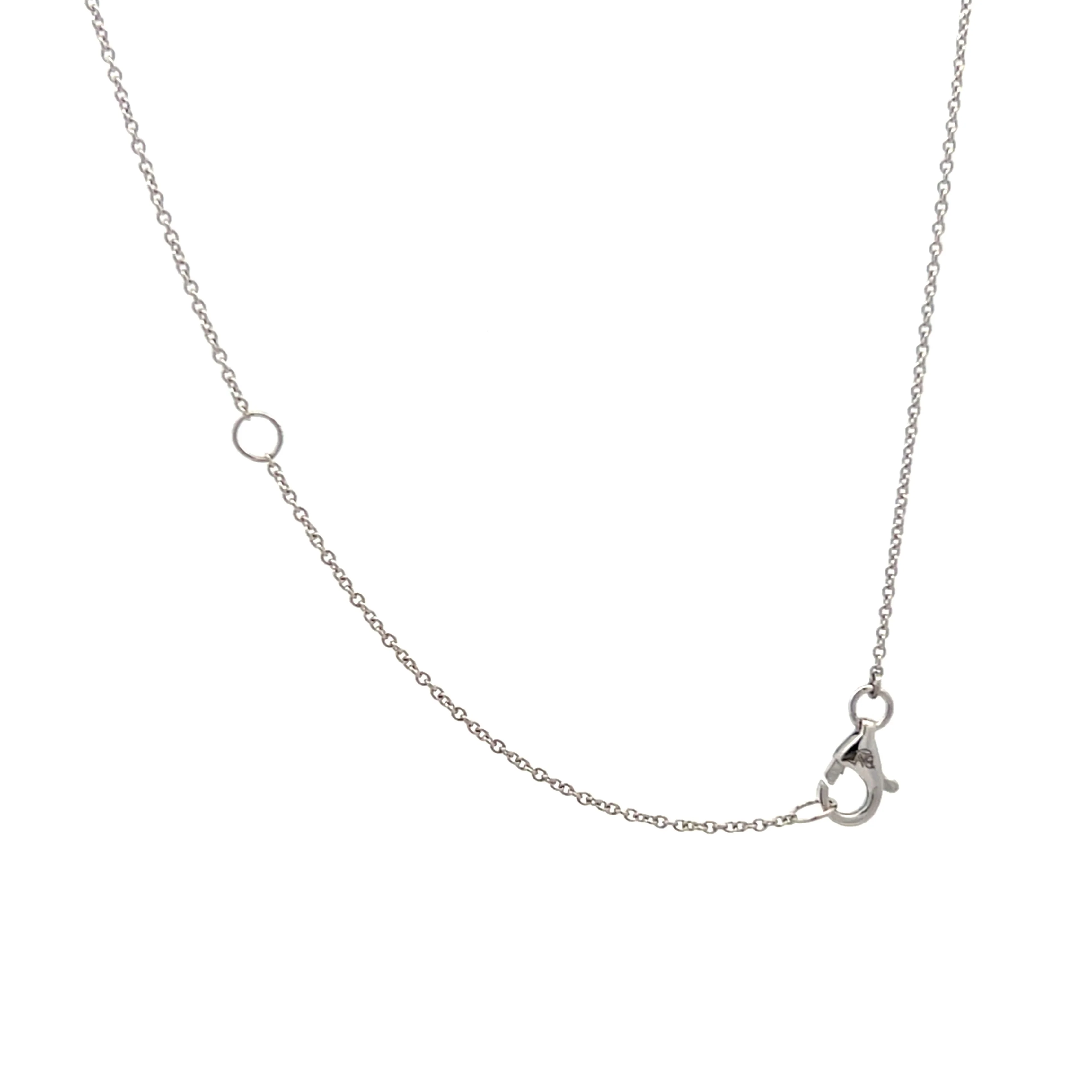 .07 Diamond Cross Pendant in 14k White Gold - Image 4