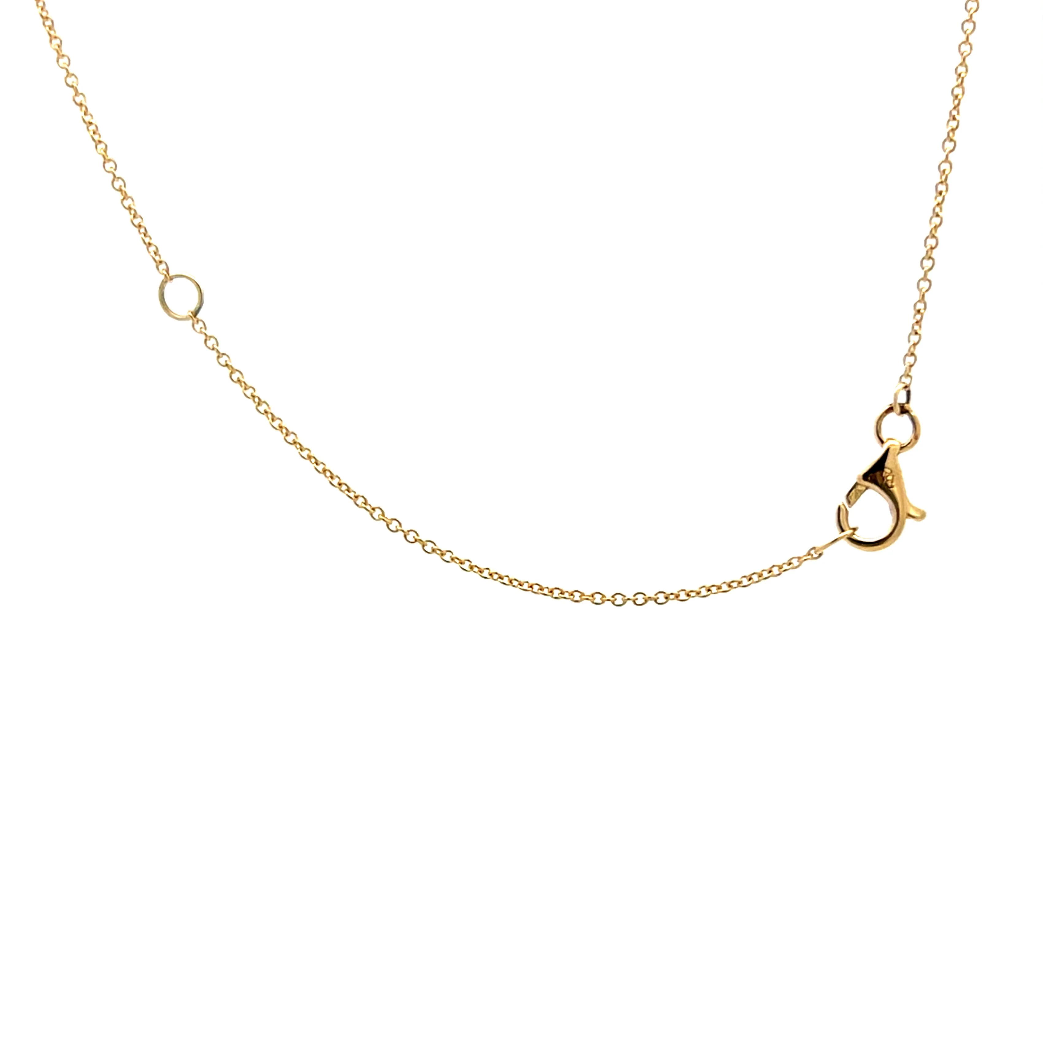 .07 Diamond Cross Pendant in 14k Yellow Gold - Image 4