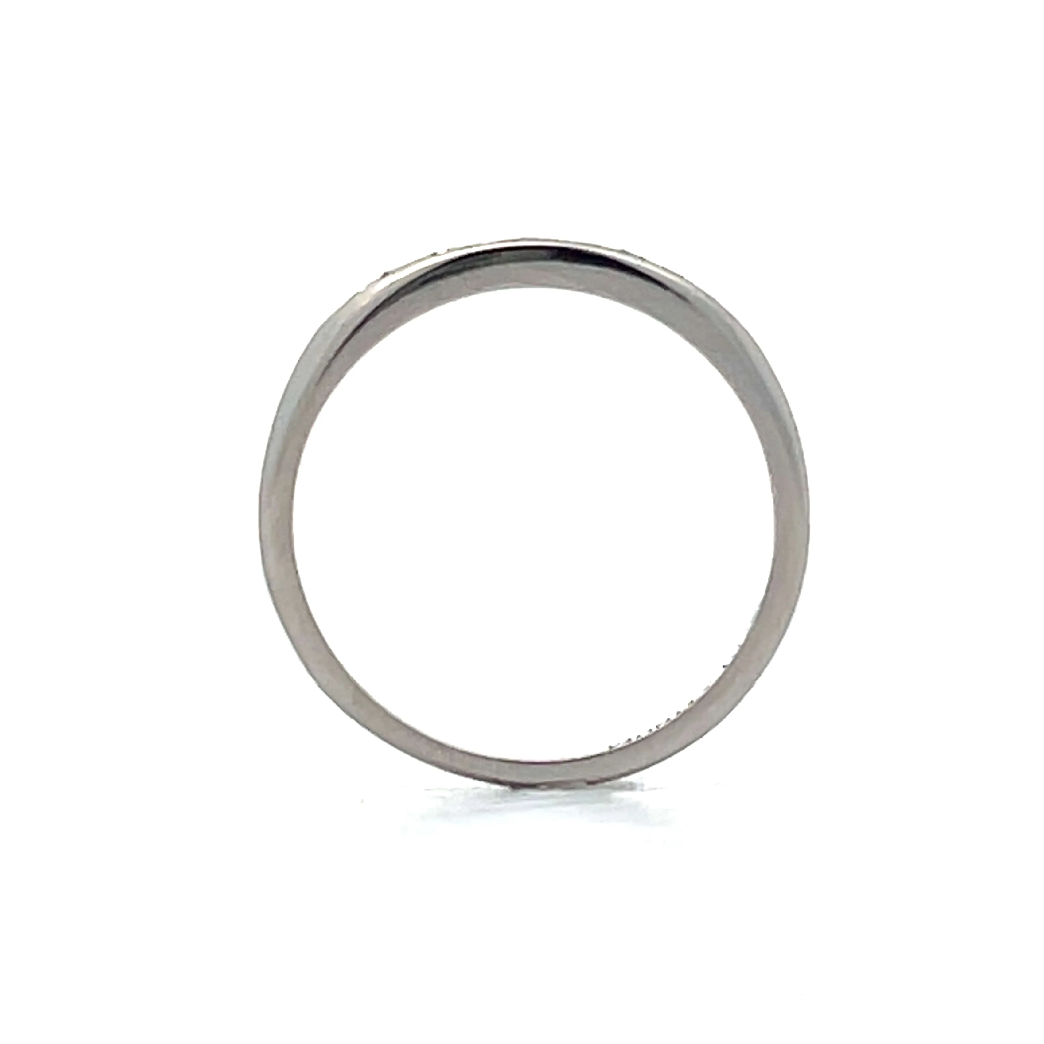 .07 Vintage Mid-Century Diamond Band in Platinum - Image 4