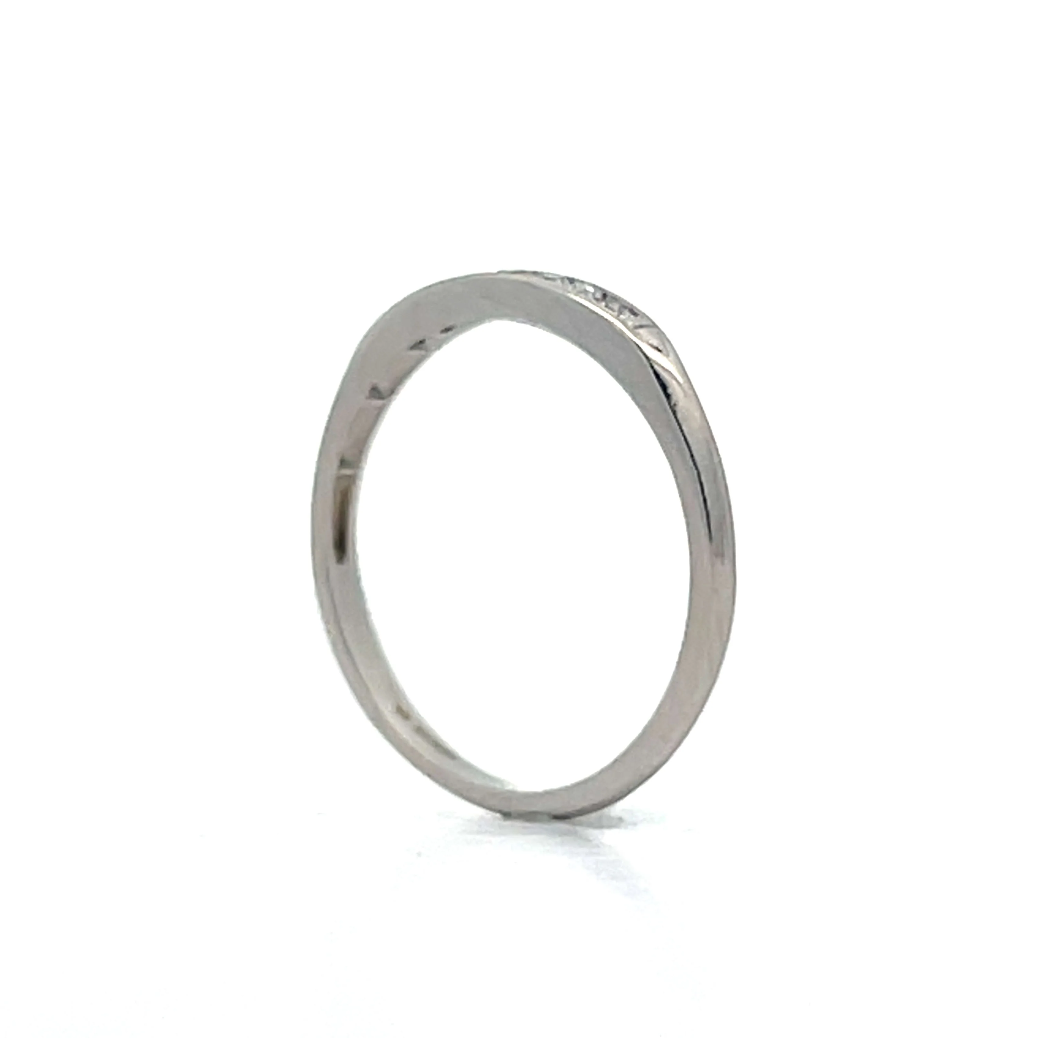 .07 Vintage Mid-Century Diamond Band in Platinum - Image 5
