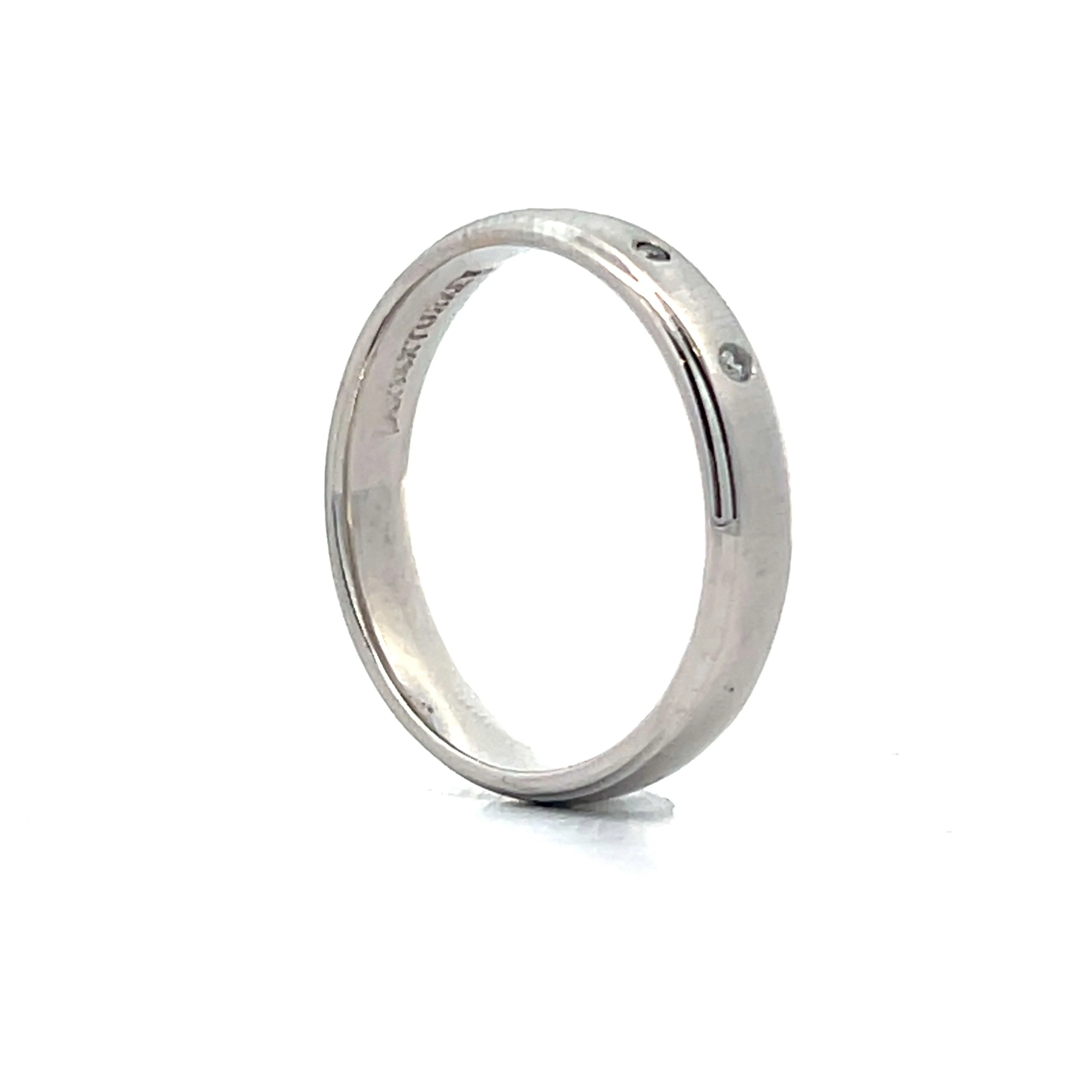 .075 Five Stone Wedding Band in 14k White Gold - Image 5