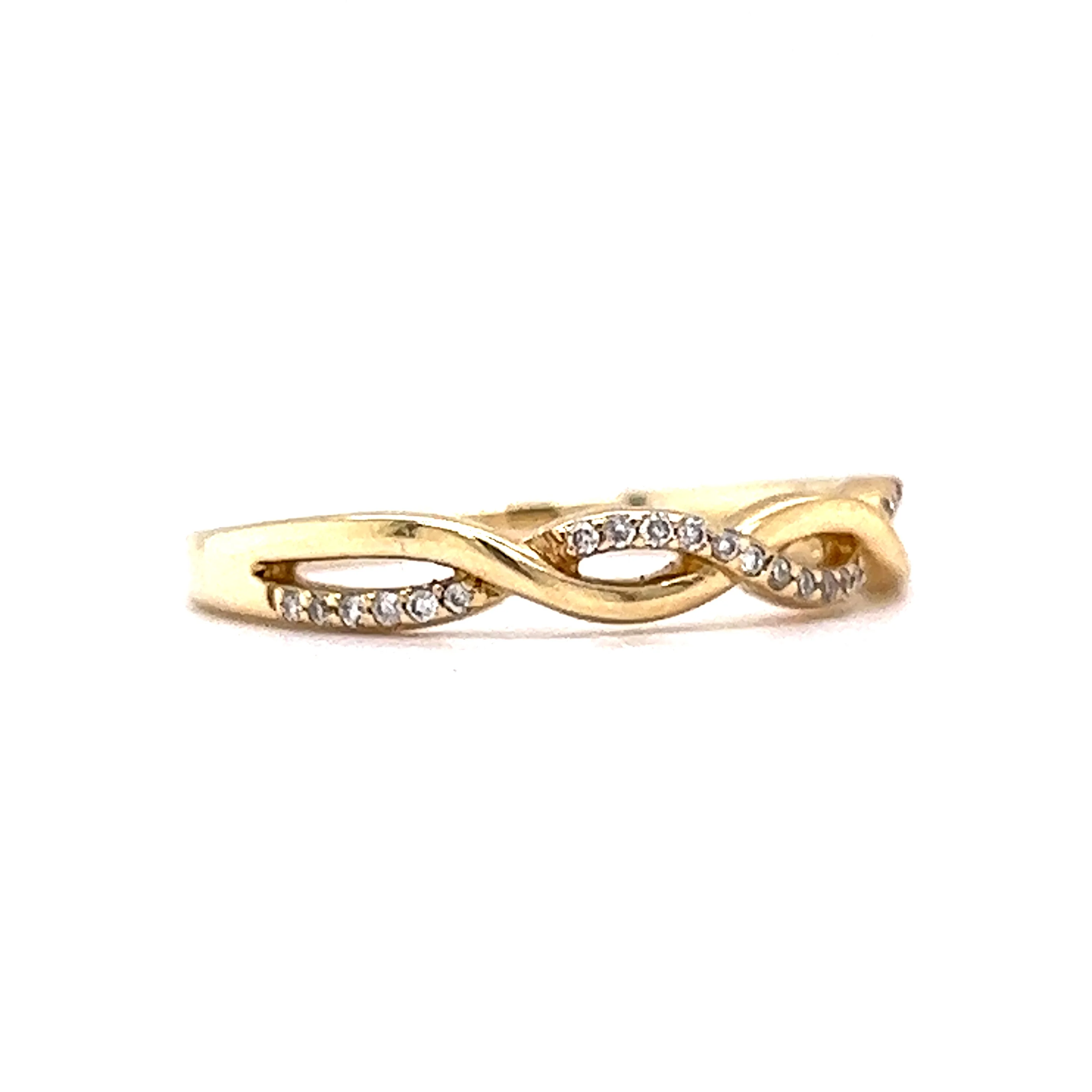 .08 Carat Diamond Twisted Wedding Band in 14k - Image 3