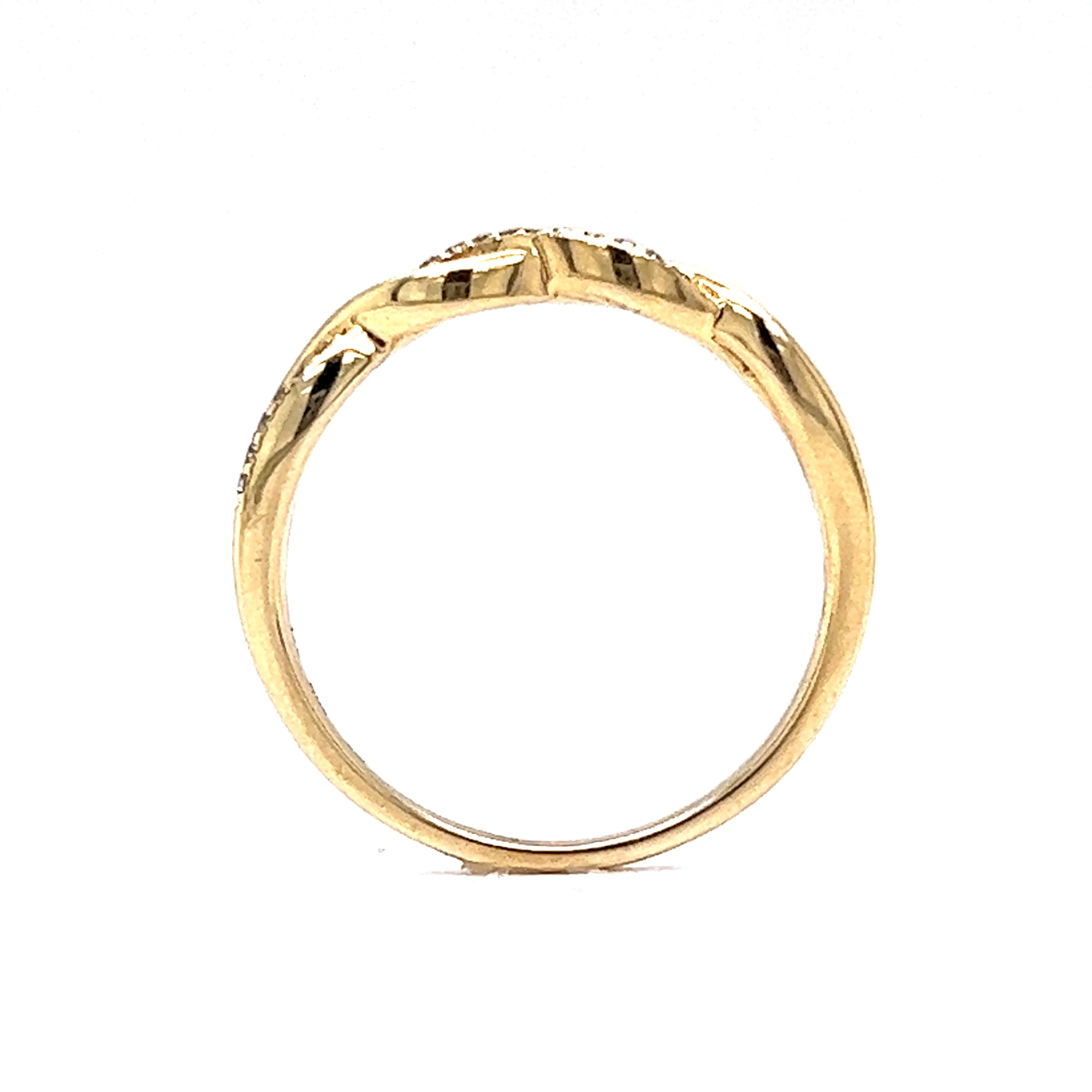 .08 Carat Diamond Twisted Wedding Band in 14k - Image 4