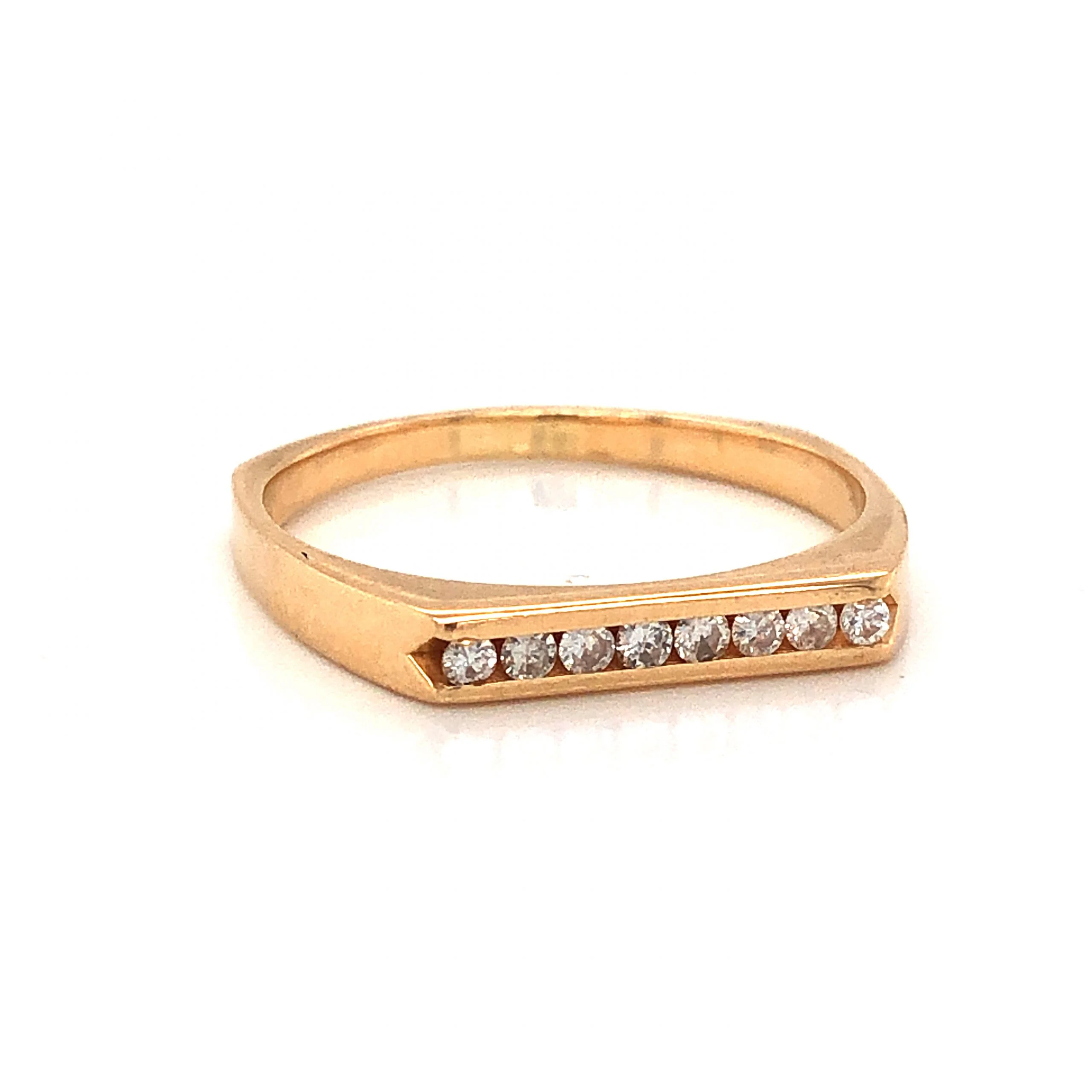 .08 Channel Set Diamond Band in 14k Yellow Gold - Image 3