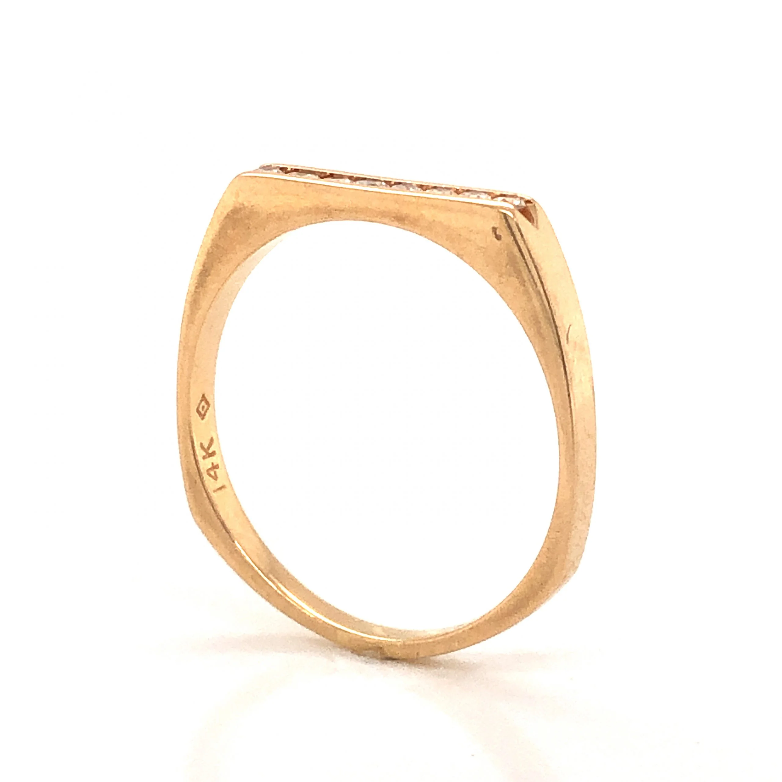.08 Channel Set Diamond Band in 14k Yellow Gold - Image 5