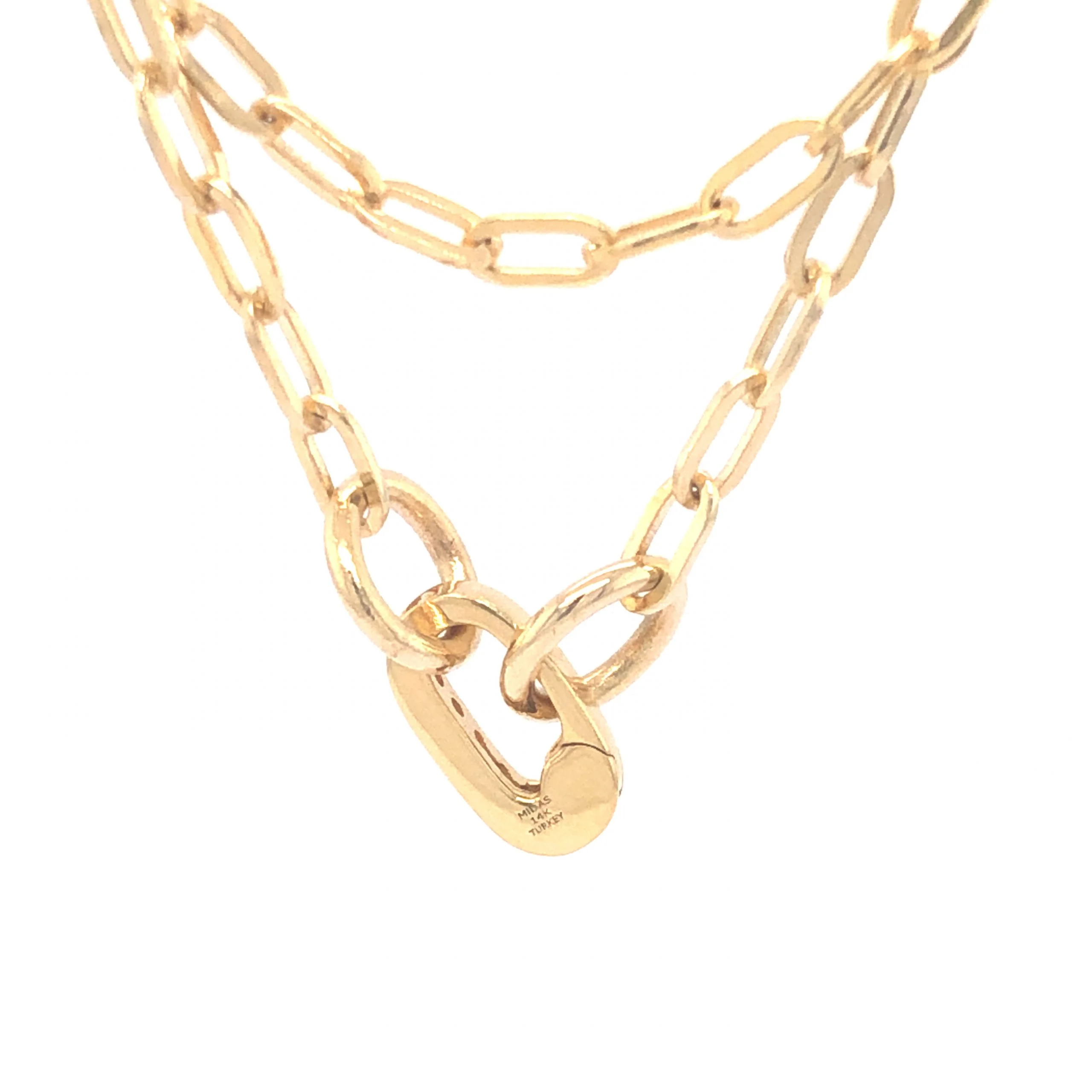 .08 Diamond Clasp Necklace in 14K Yellow Gold - Image 3