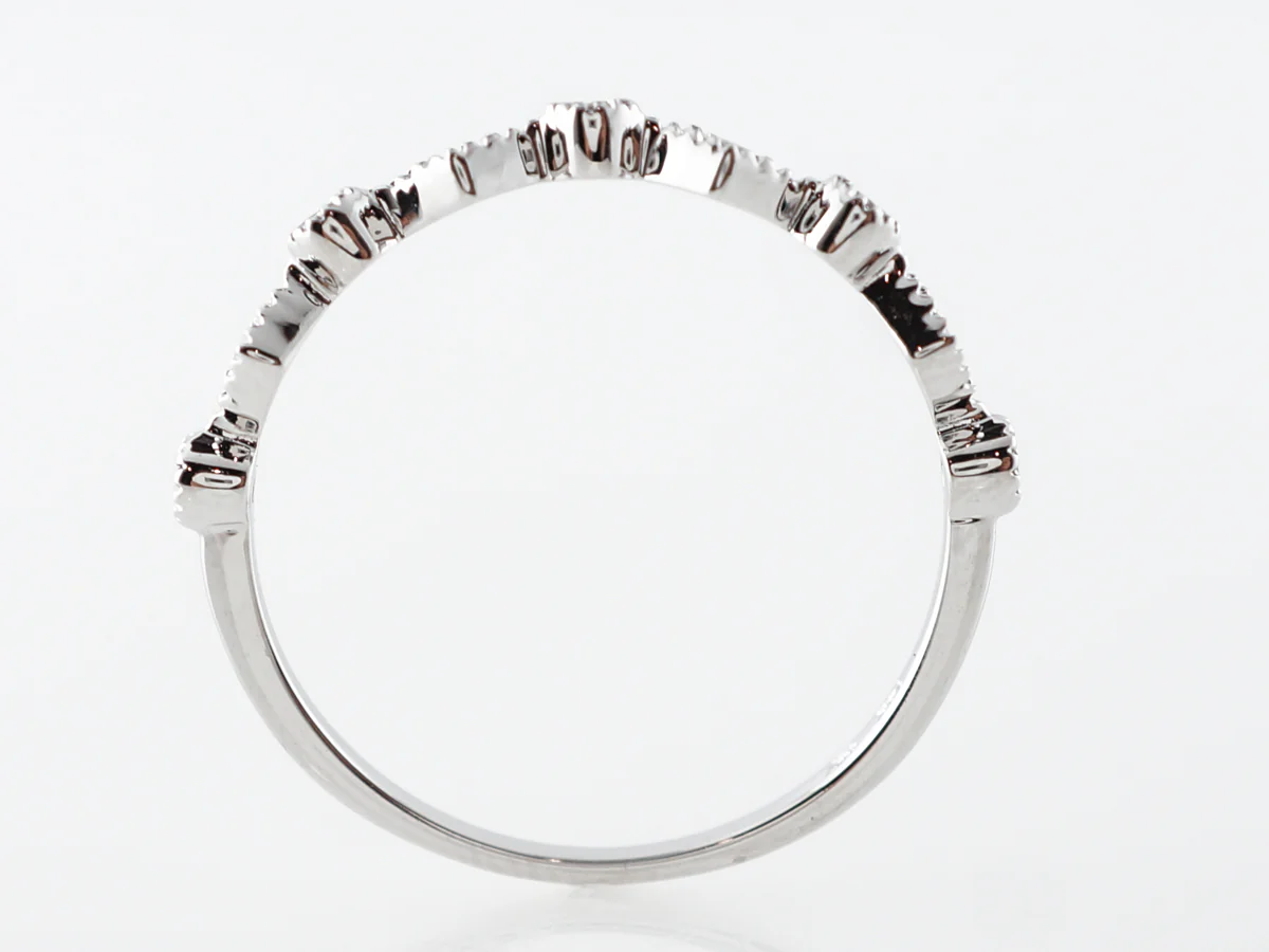 .08 Diamond Wedding Band in 14k White Gold - Image 4