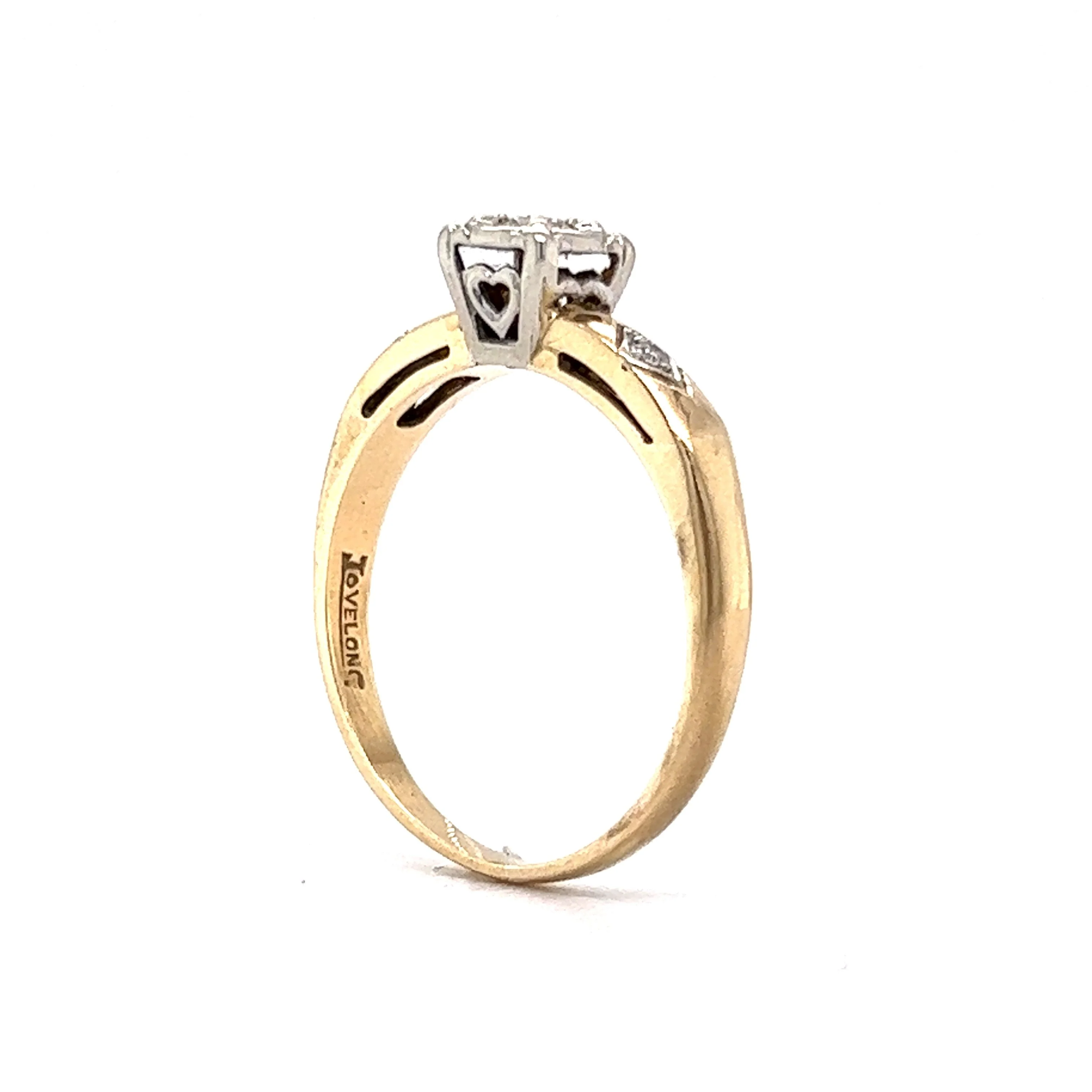 .08 Retro Diamond Engagement Ring in 14k Gold - Image 5