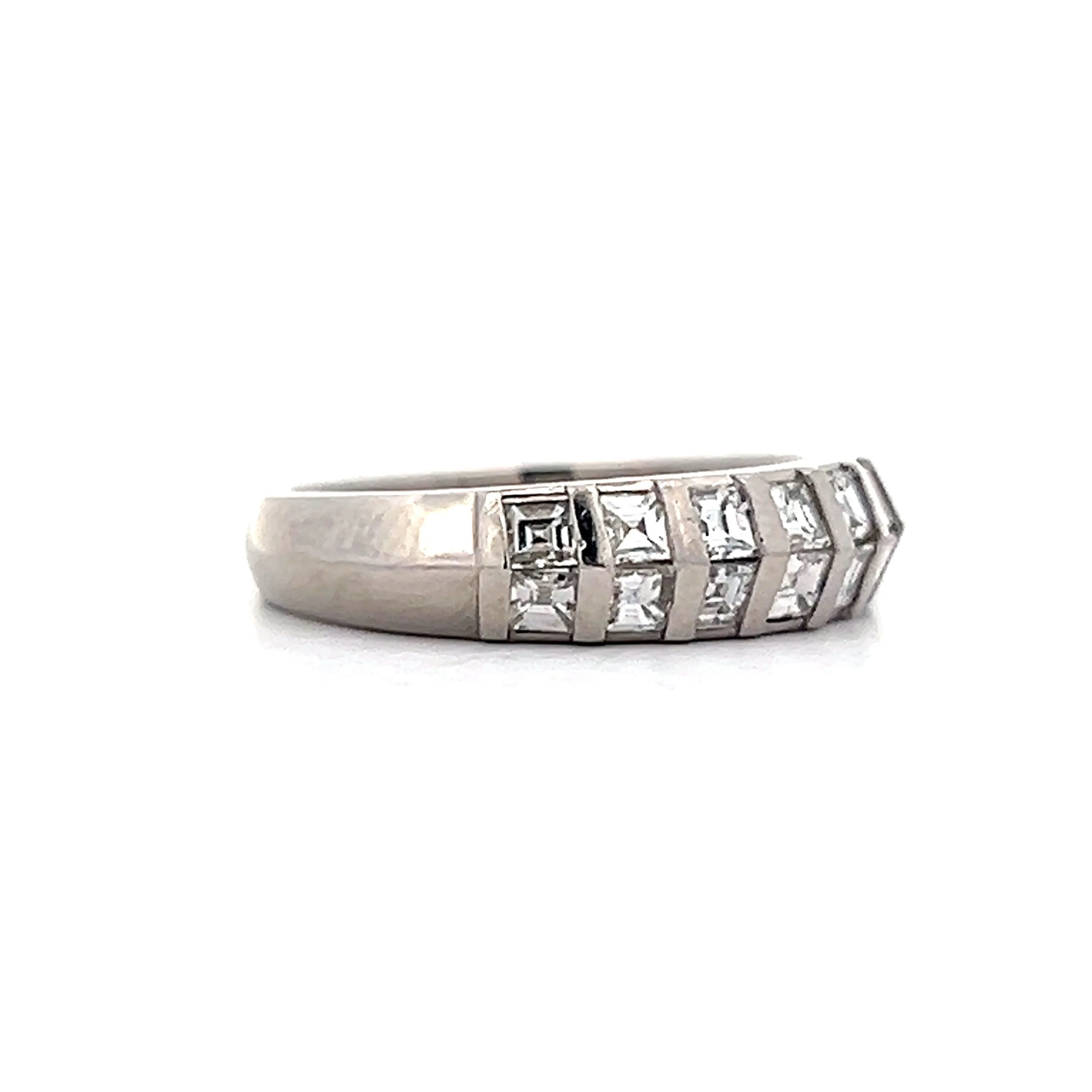1.00 Asscher Cut Diamond Stacking Band in Platinum - Image 3