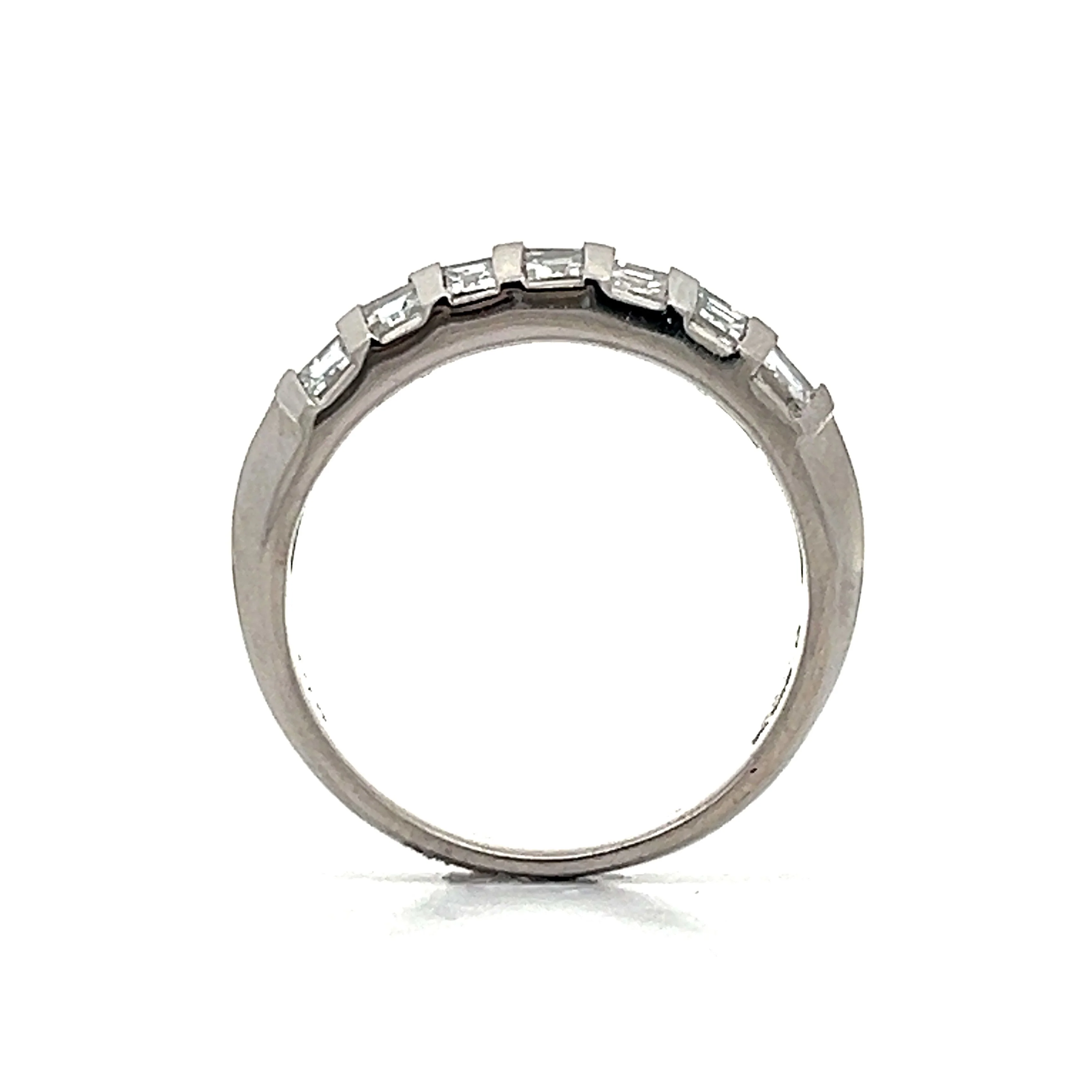 1.00 Asscher Cut Diamond Stacking Band in Platinum - Image 4