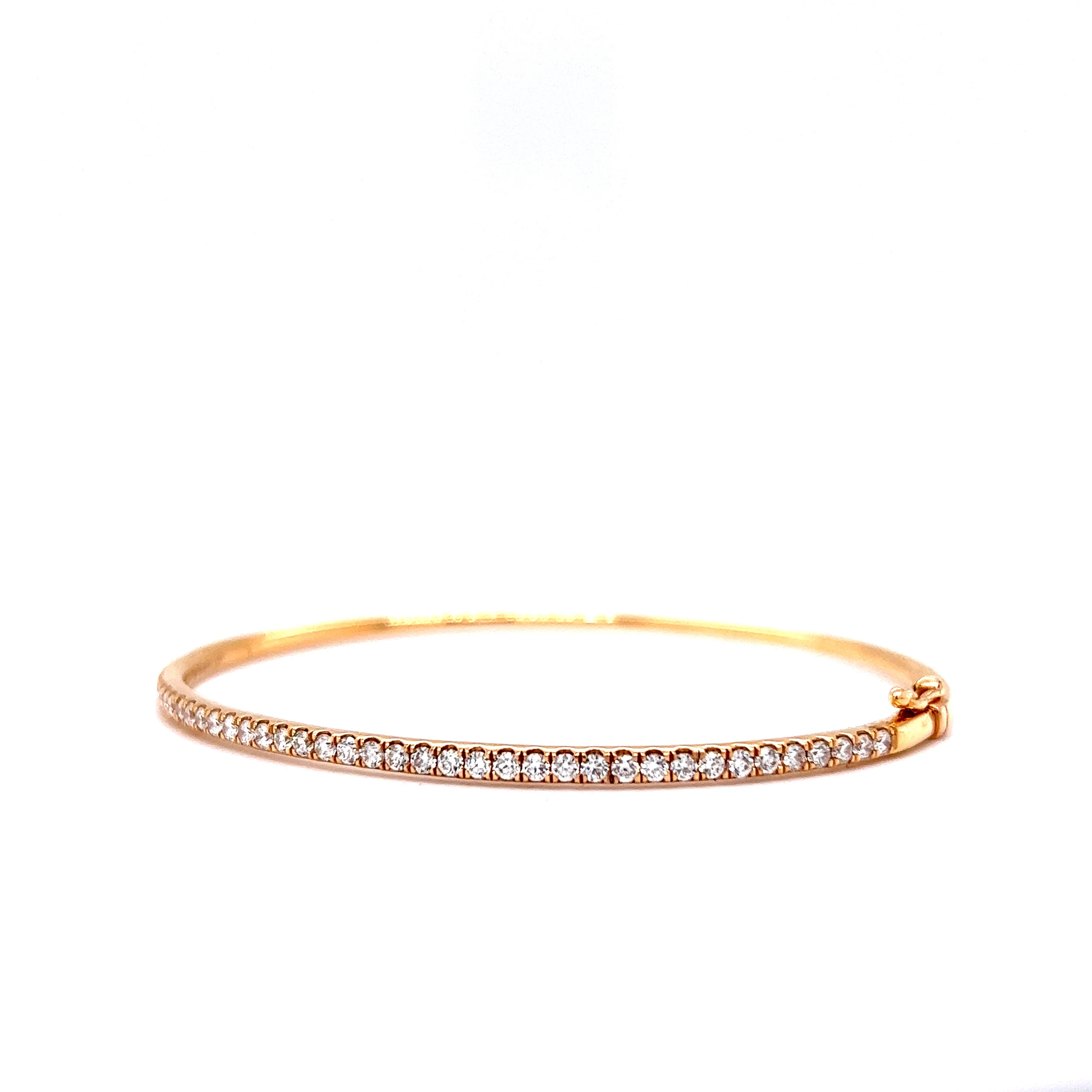 1.00 Carat Diamond Bangle Bracelet in 18k Yellow Gold - Image 2