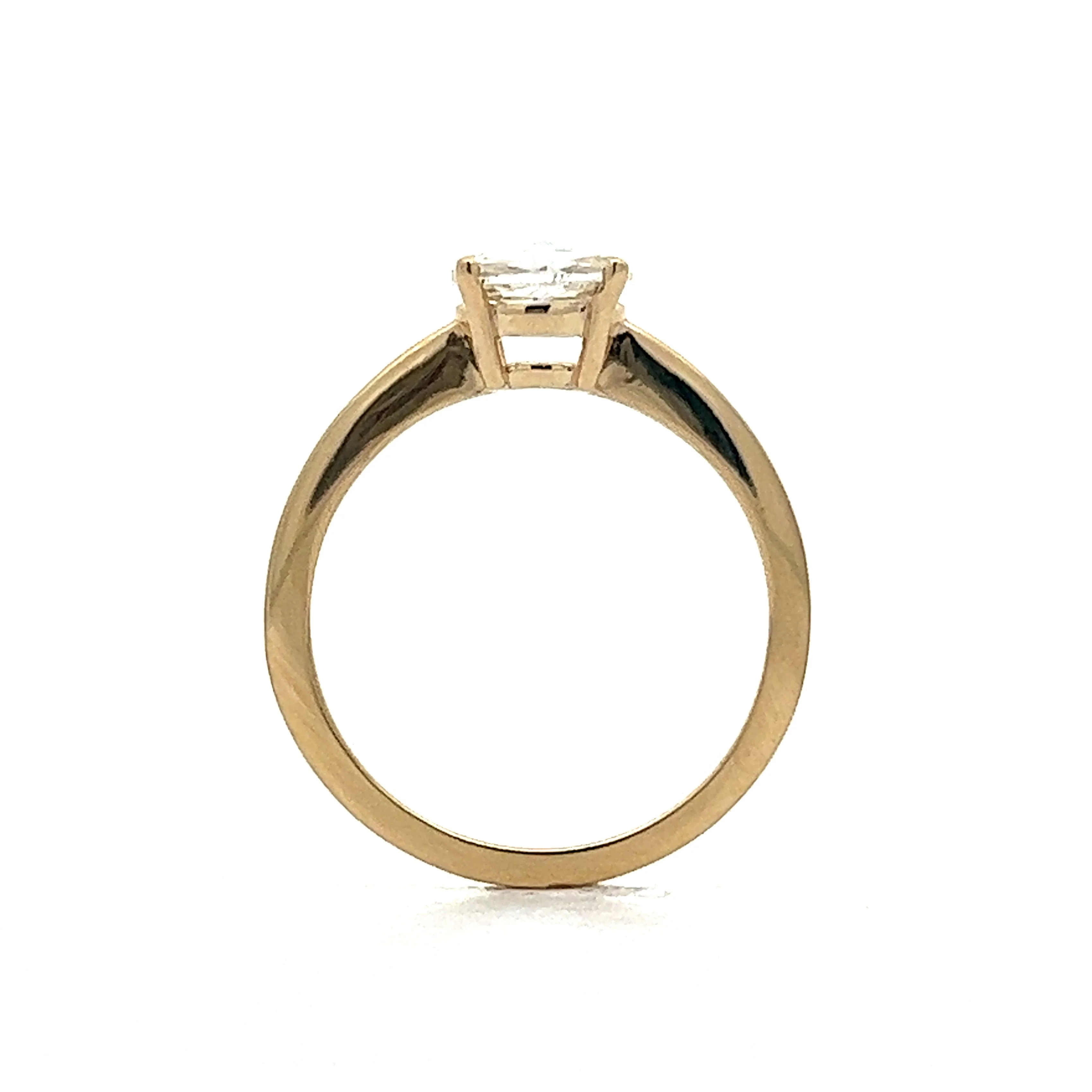 1.00 Cushion Cut Solitaire Engagement Ring in Yellow Gold - Image 4