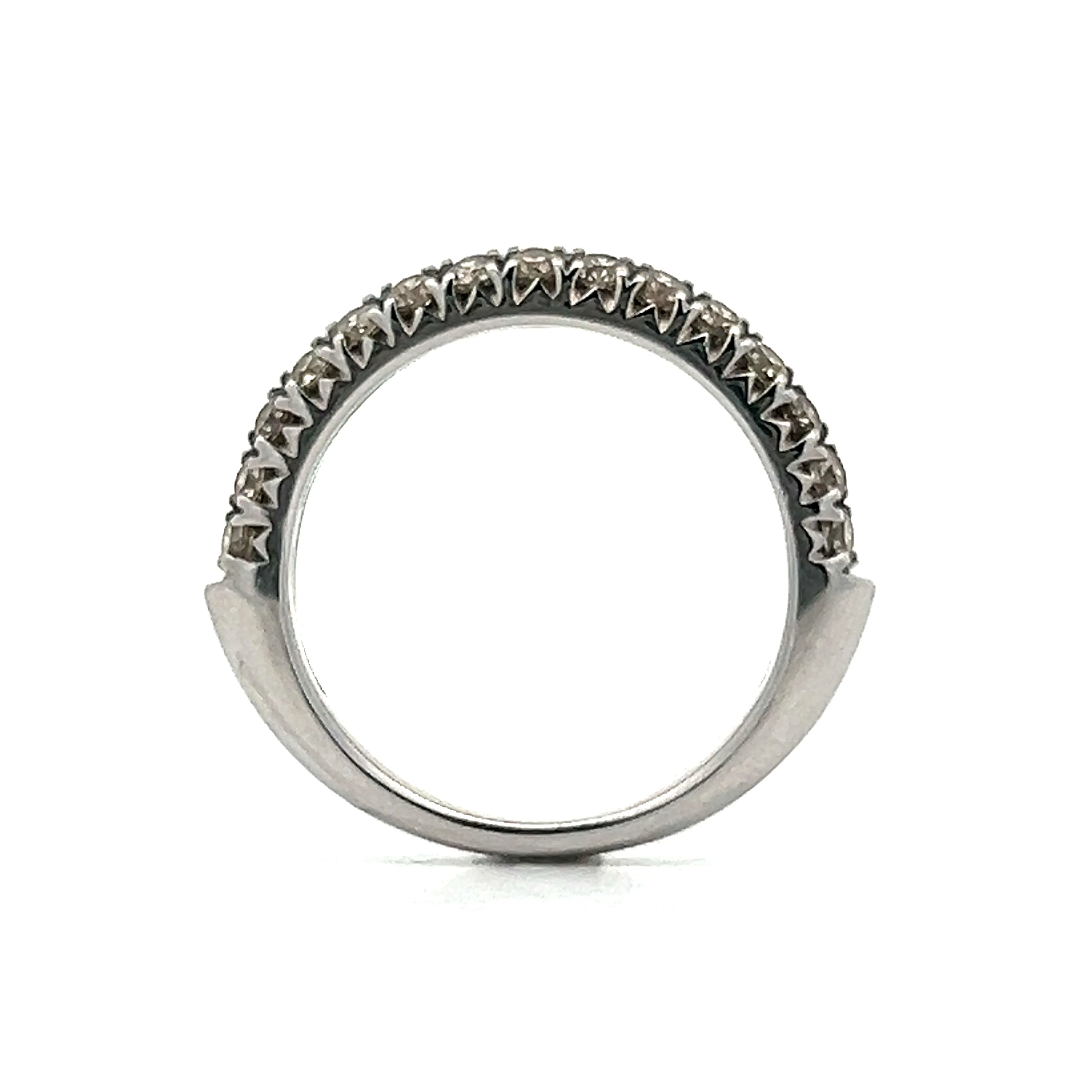 1.00 Diamond Pave Stacking Ring in 14k White Gold - Image 4