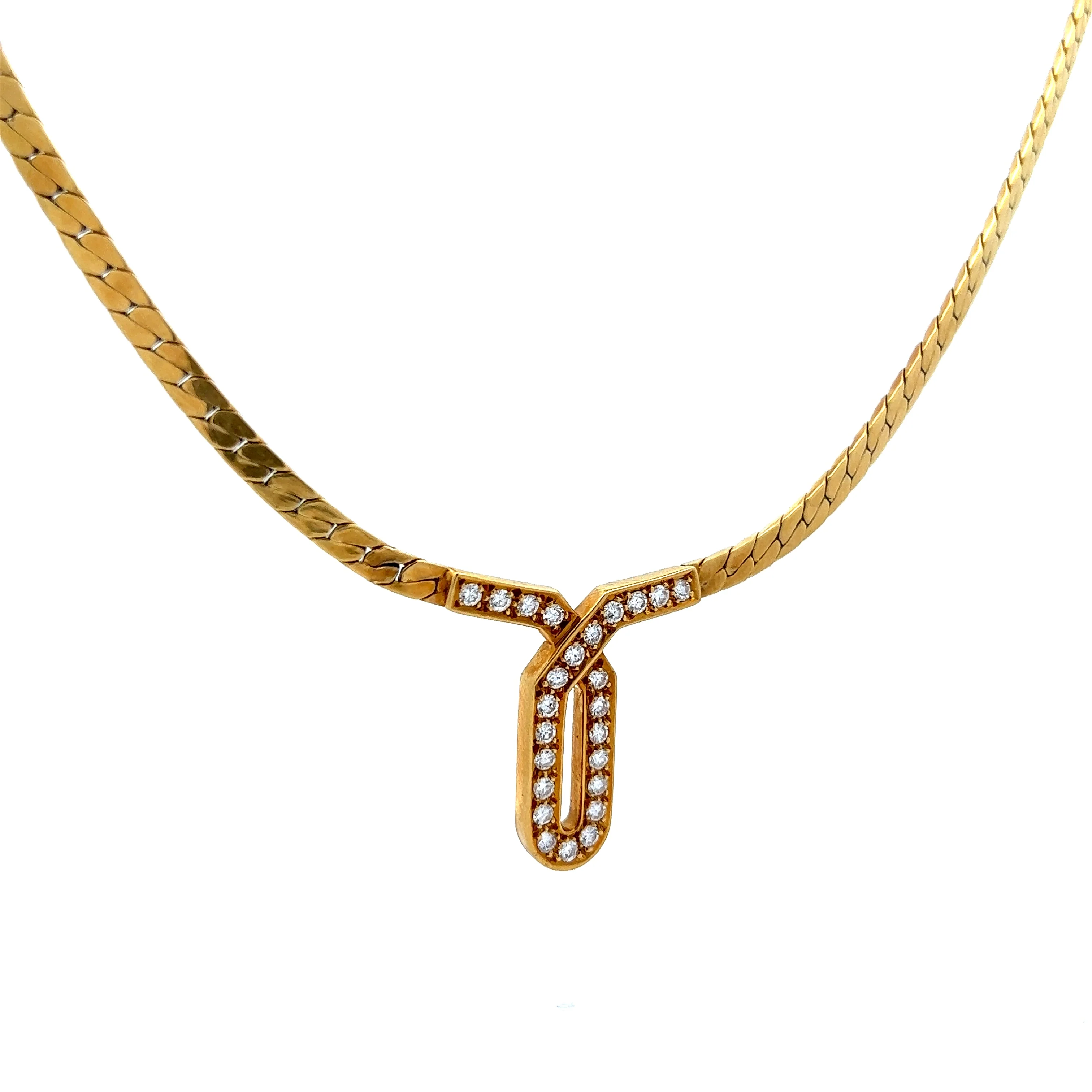 1.00 Diamond Pendant Necklace in 18K Yellow Gold - Image 3