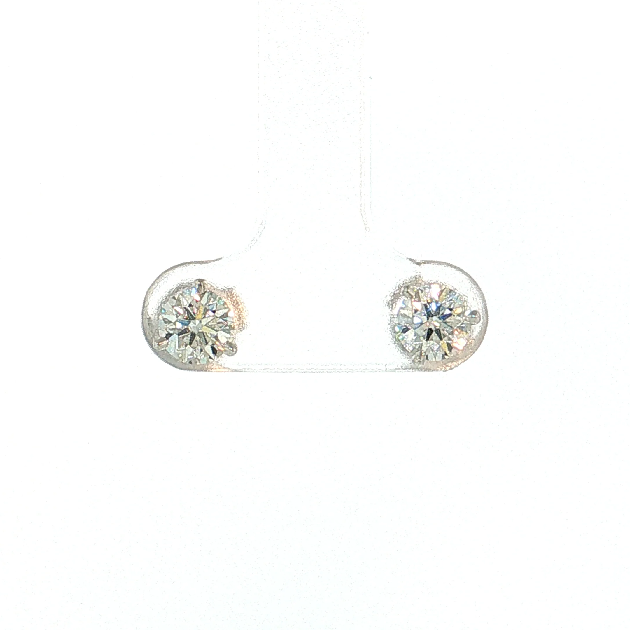 1.00 Diamond Stud Earrings Platinum