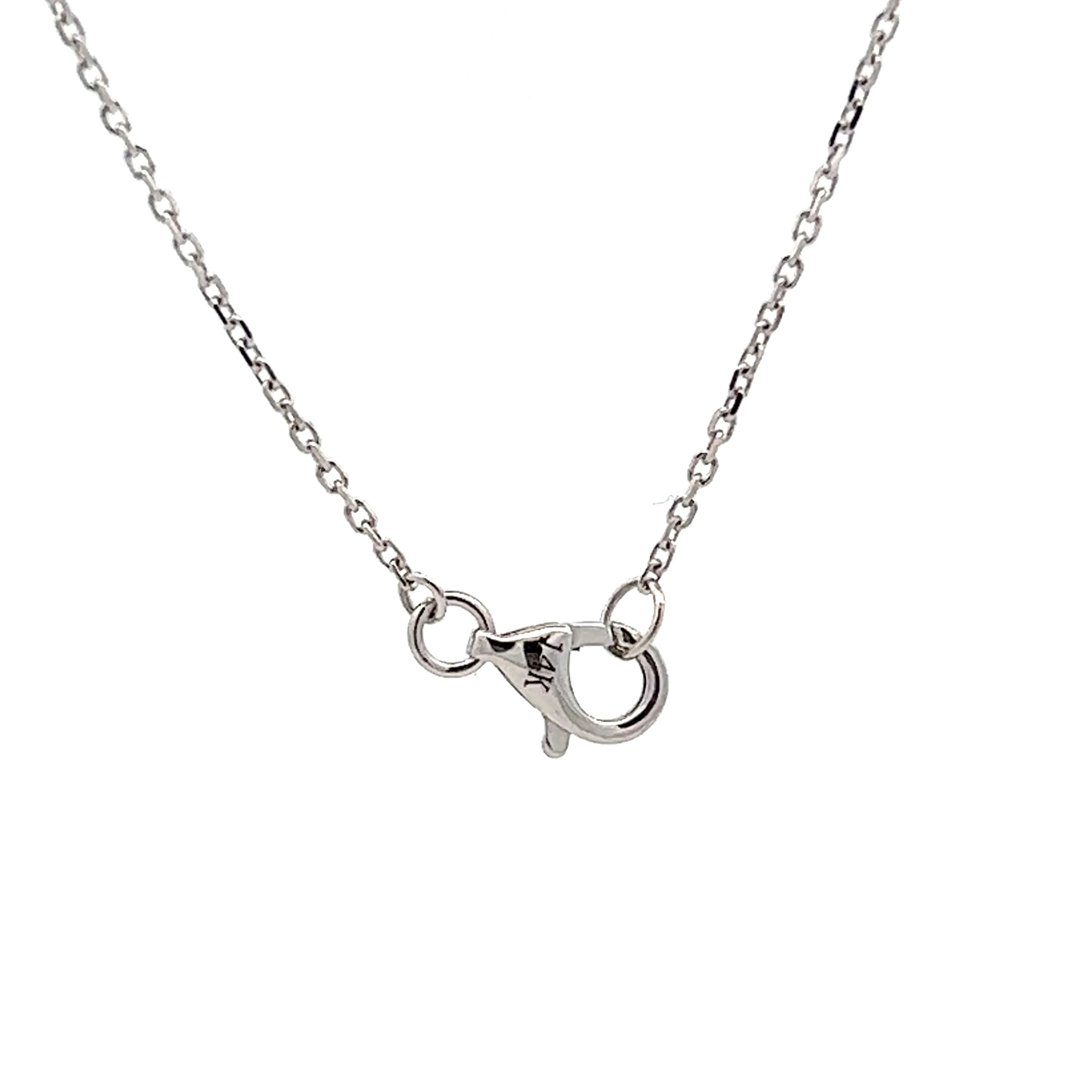 1.01 Diamond Pave Necklace in 14k White Gold - Image 4