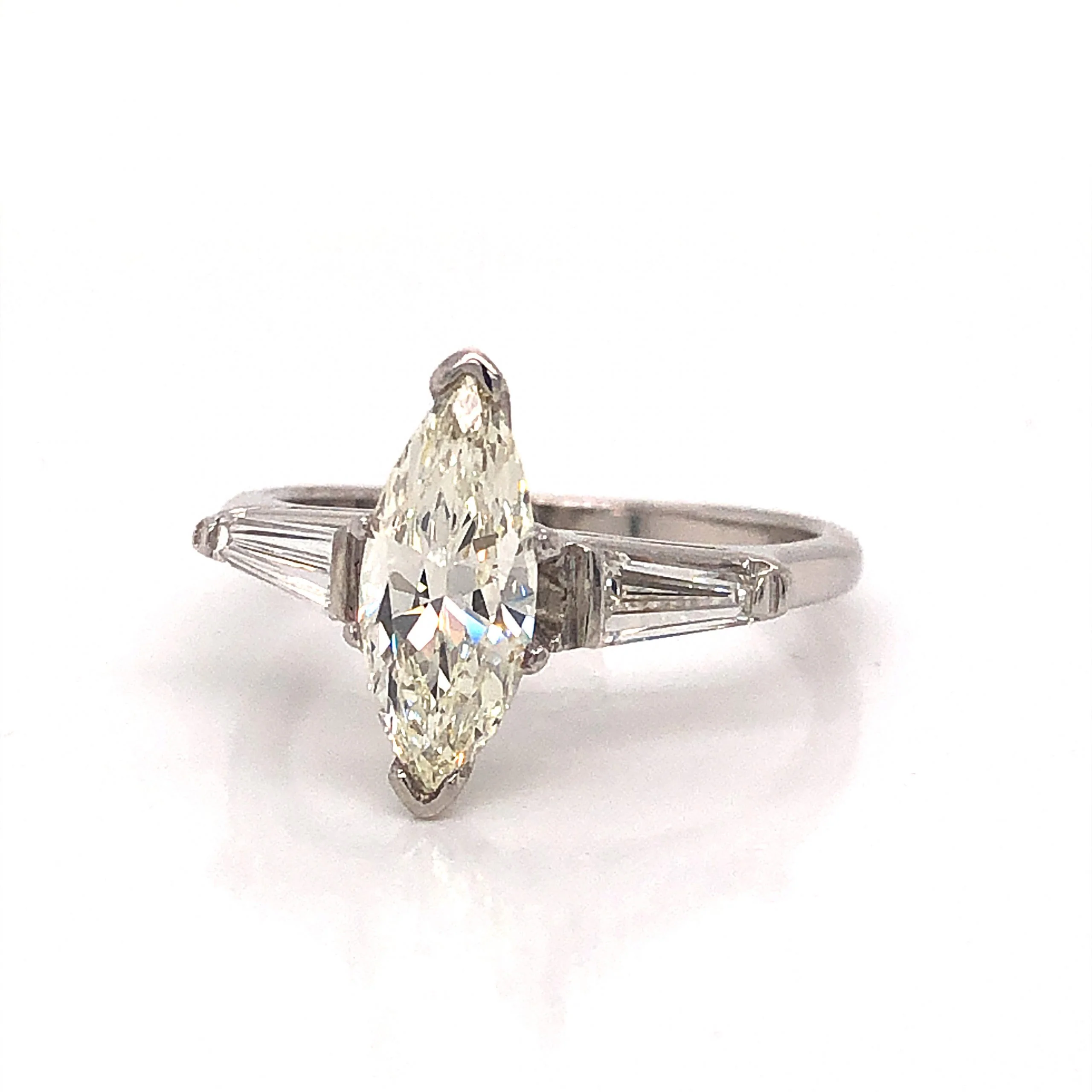 1.01 Marquise Diamond Engagement Ring in 14k White Gold - Image 2