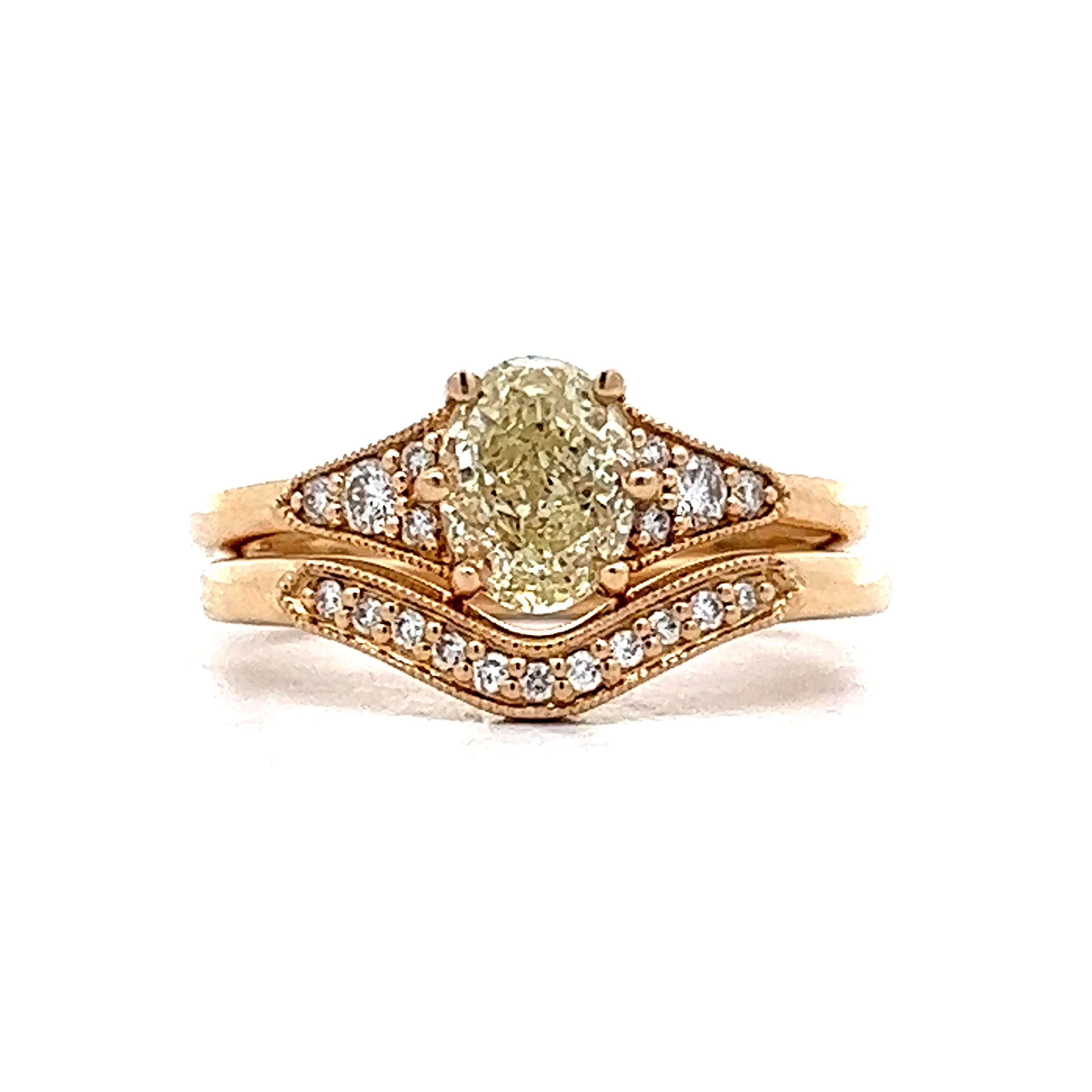 1.01 Oval Diamond Engagement Ring in 14k Yellow Gold - Image 6