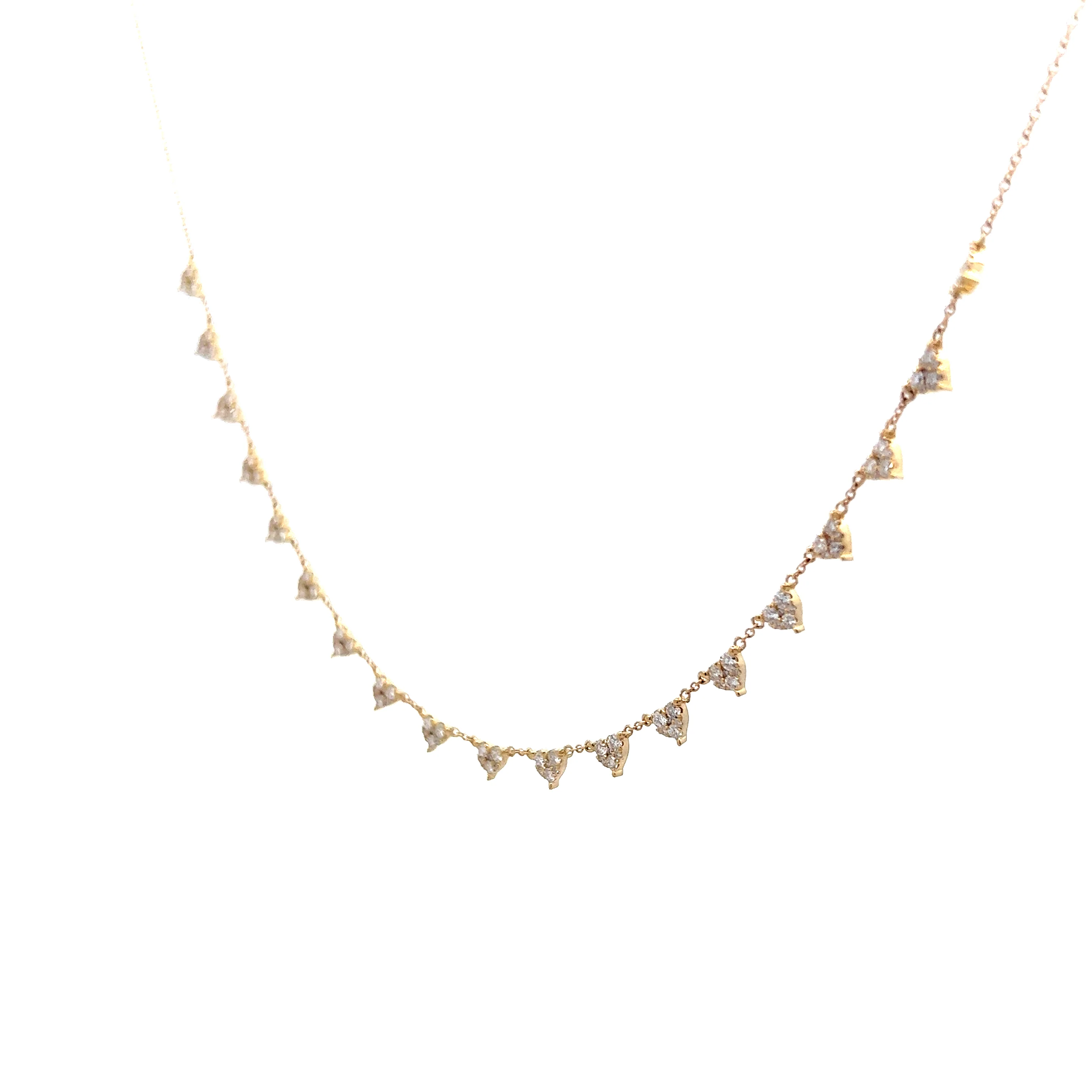 1.01 Pave Diamond Necklace in 14k Yellow Gold - Image 2