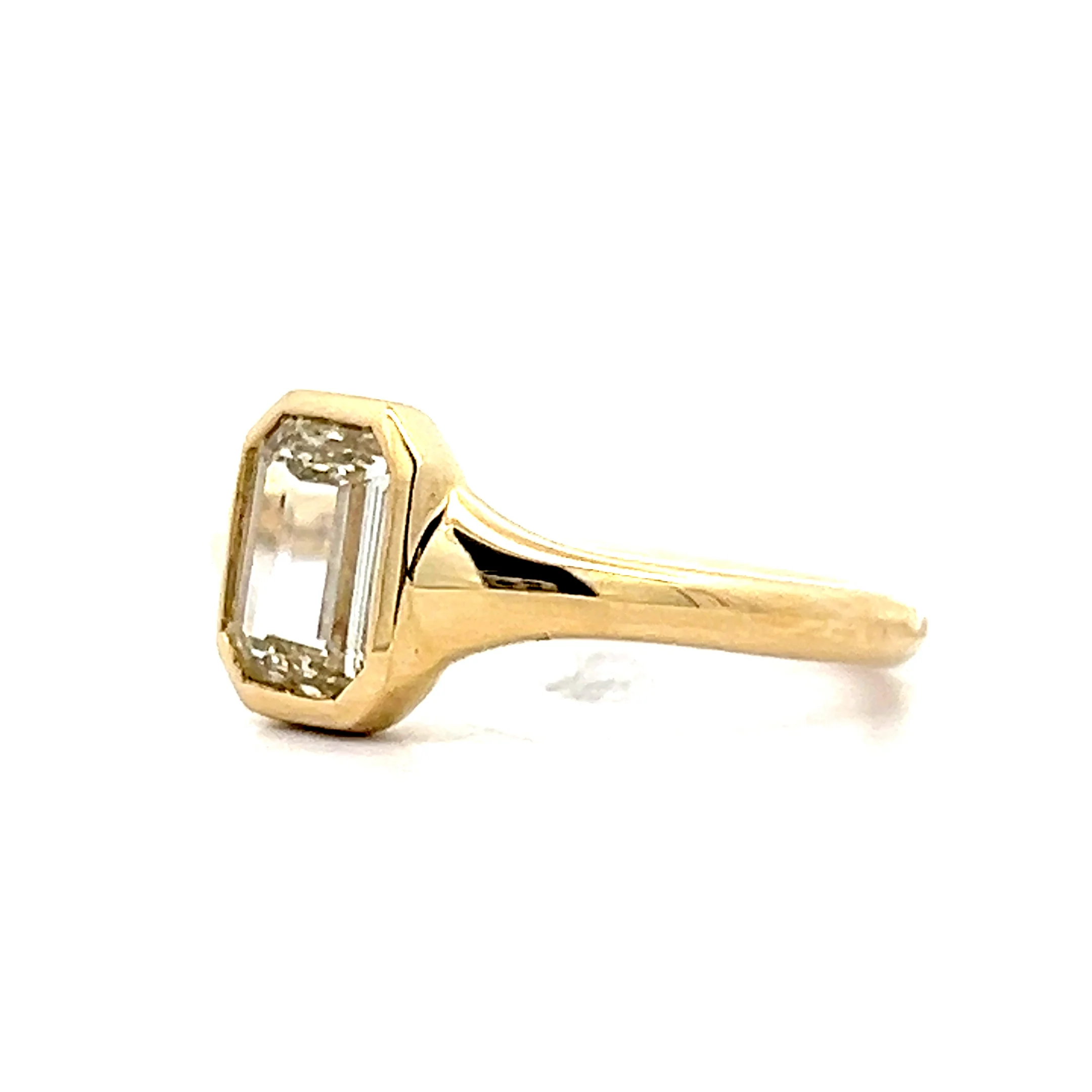 1.01 Portrait Cut Diamond Engagement Ring in 14k - Image 2
