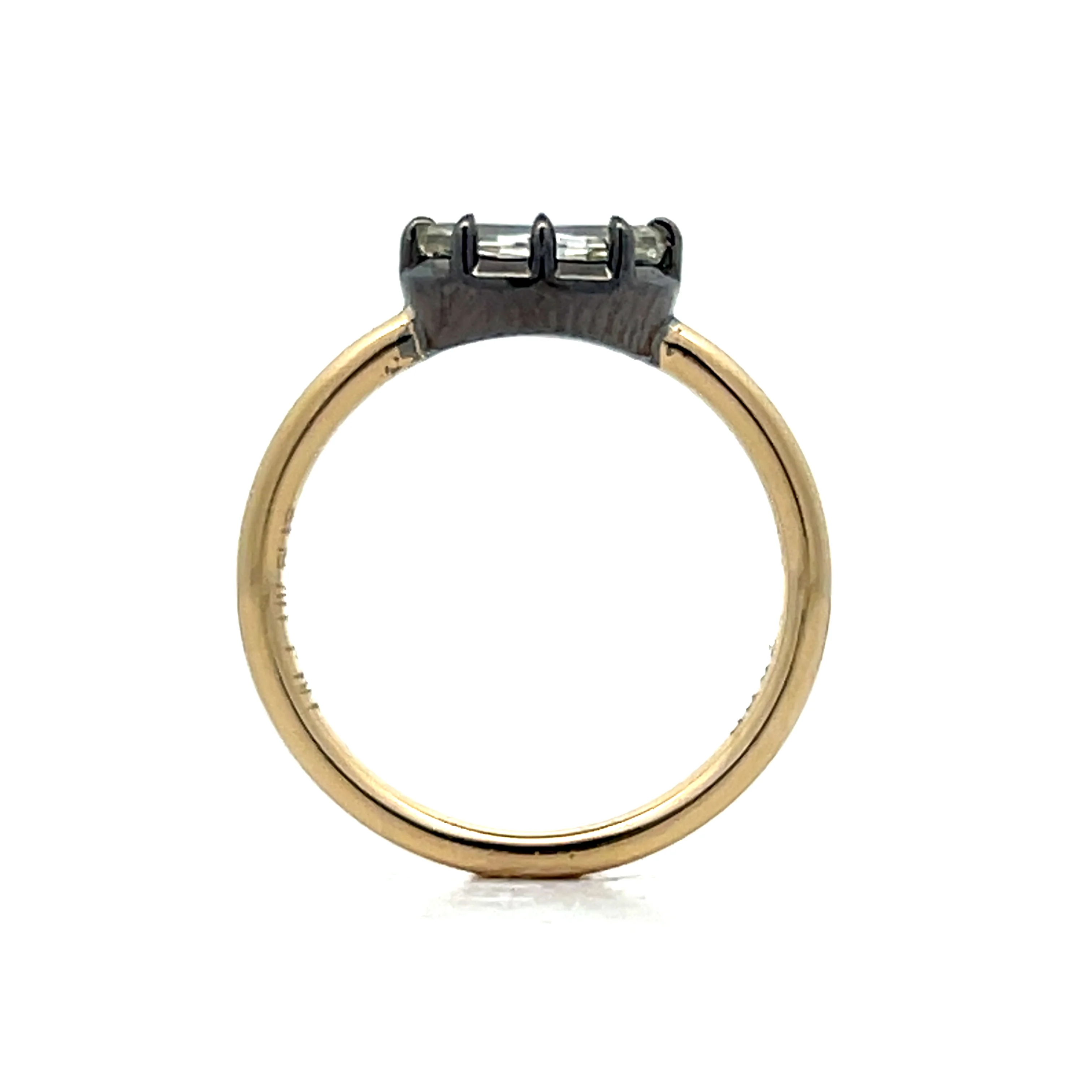 1.01 Step Cut Oval Diamond Engagement Ring in 14k - Image 4