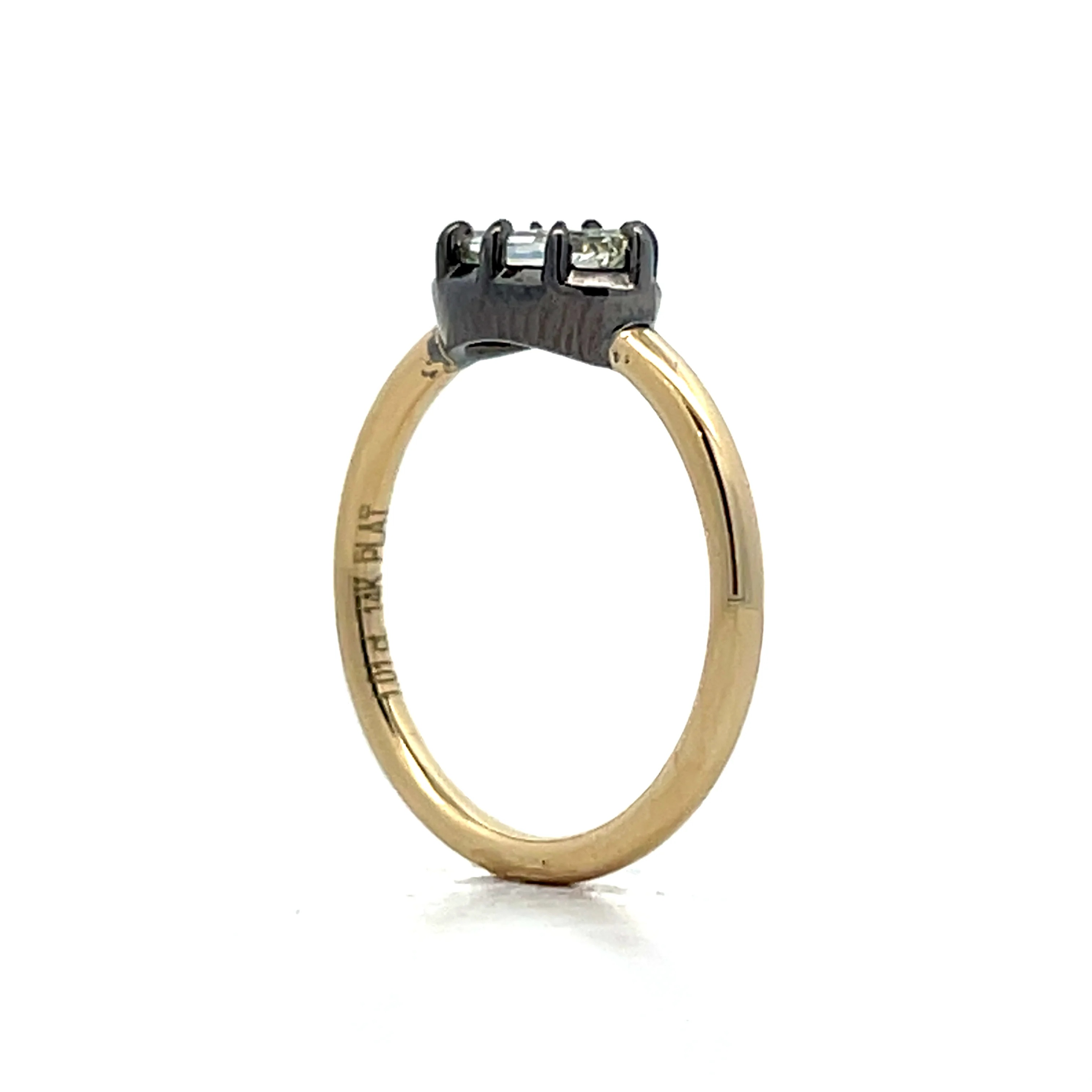 1.01 Step Cut Oval Diamond Engagement Ring in 14k - Image 5