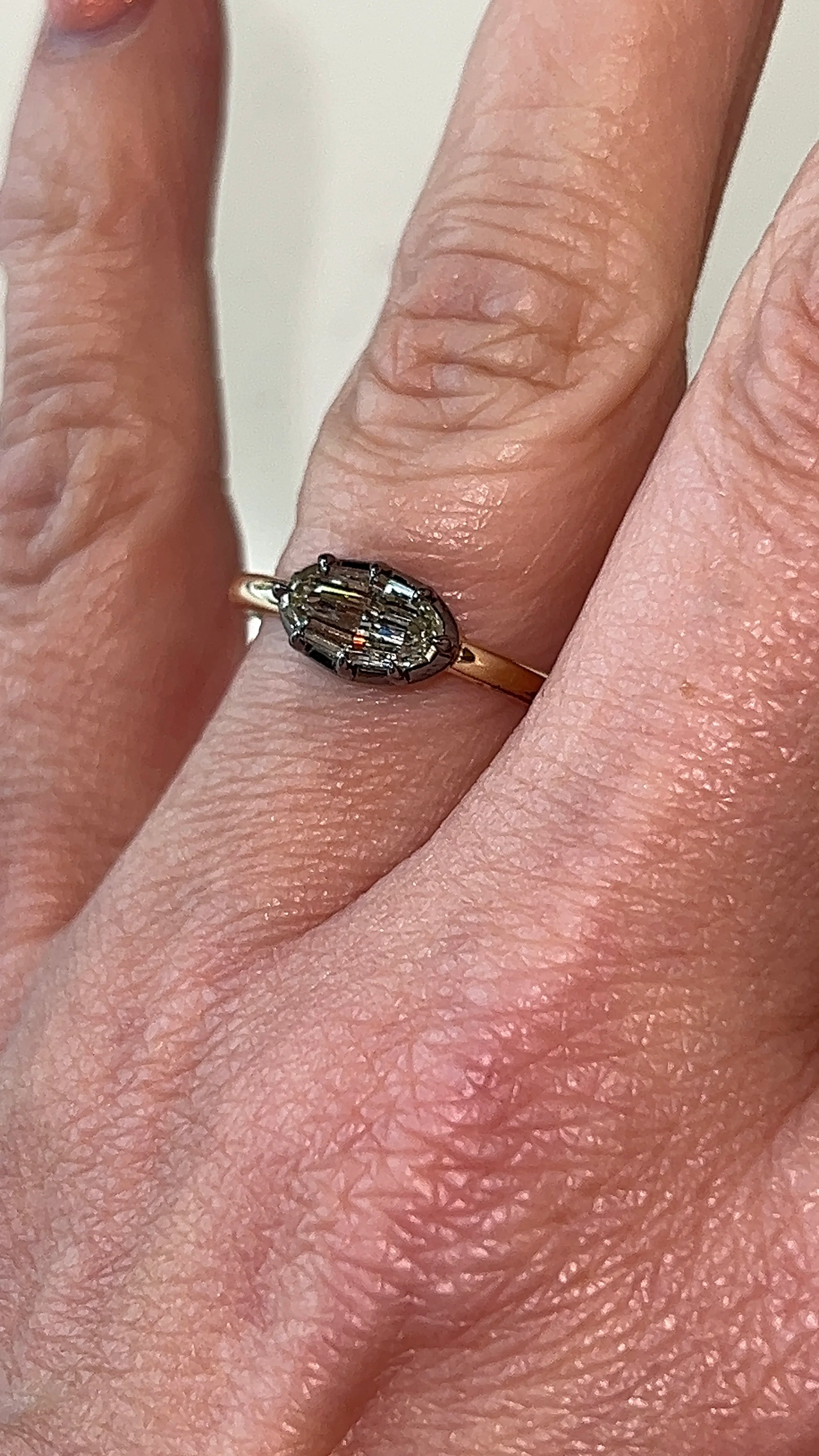 1.01 Step Cut Oval Diamond Engagement Ring in 14k - Image 7