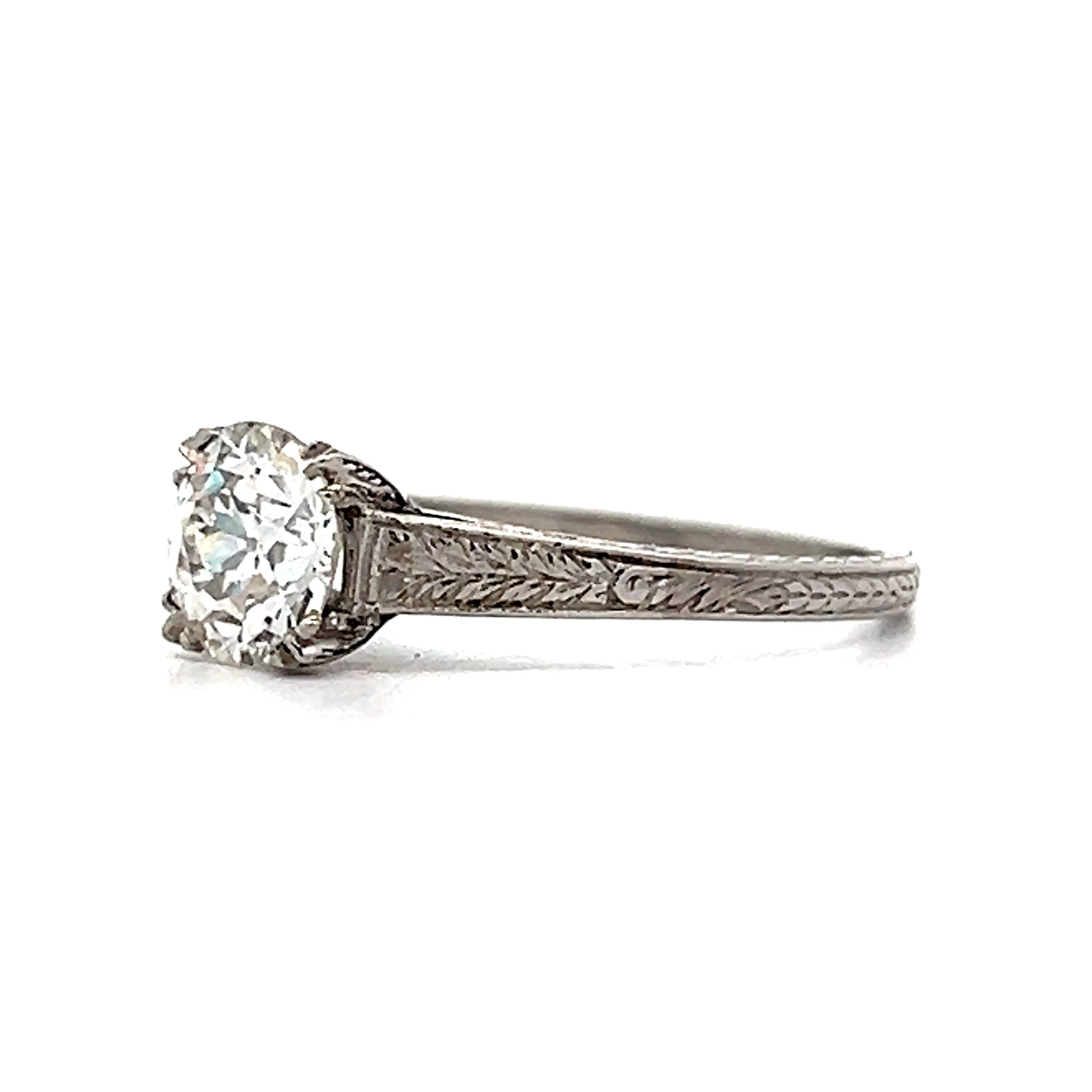 1.02 Old European Diamond Solitaire Engagement Ring - Image 2