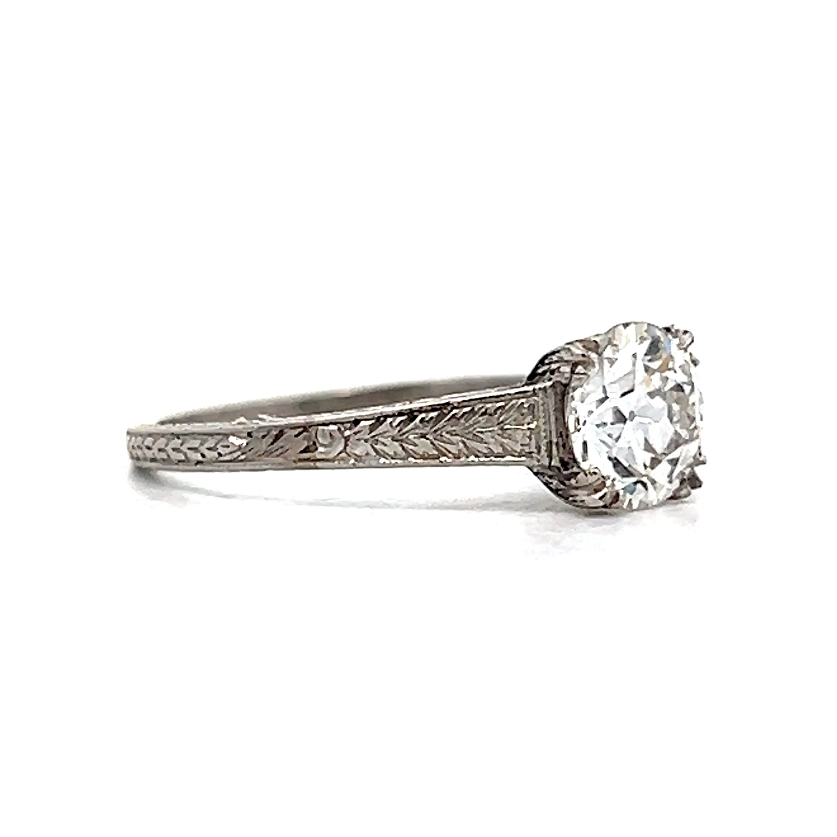 1.02 Old European Diamond Solitaire Engagement Ring - Image 3