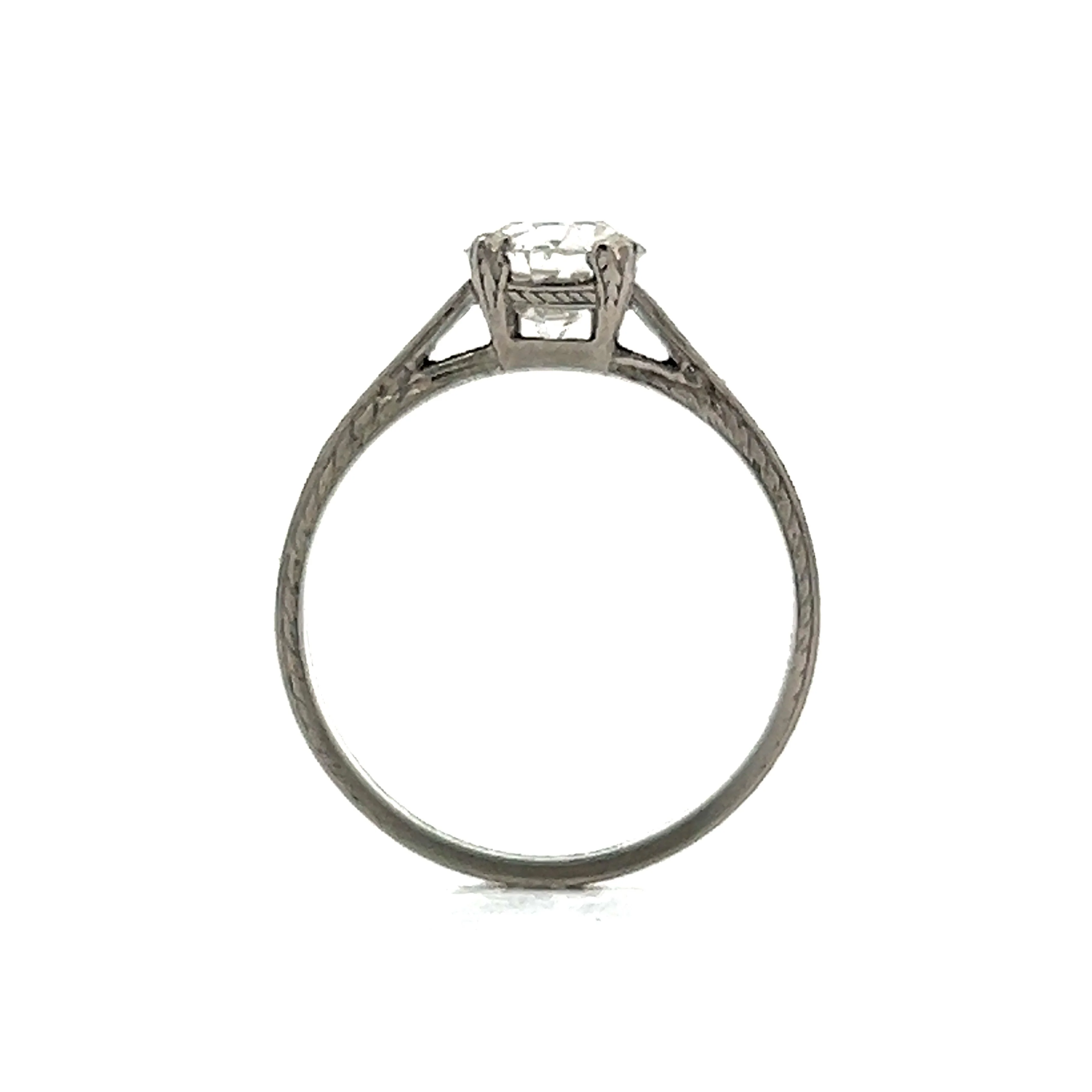 1.02 Old European Diamond Solitaire Engagement Ring - Image 4