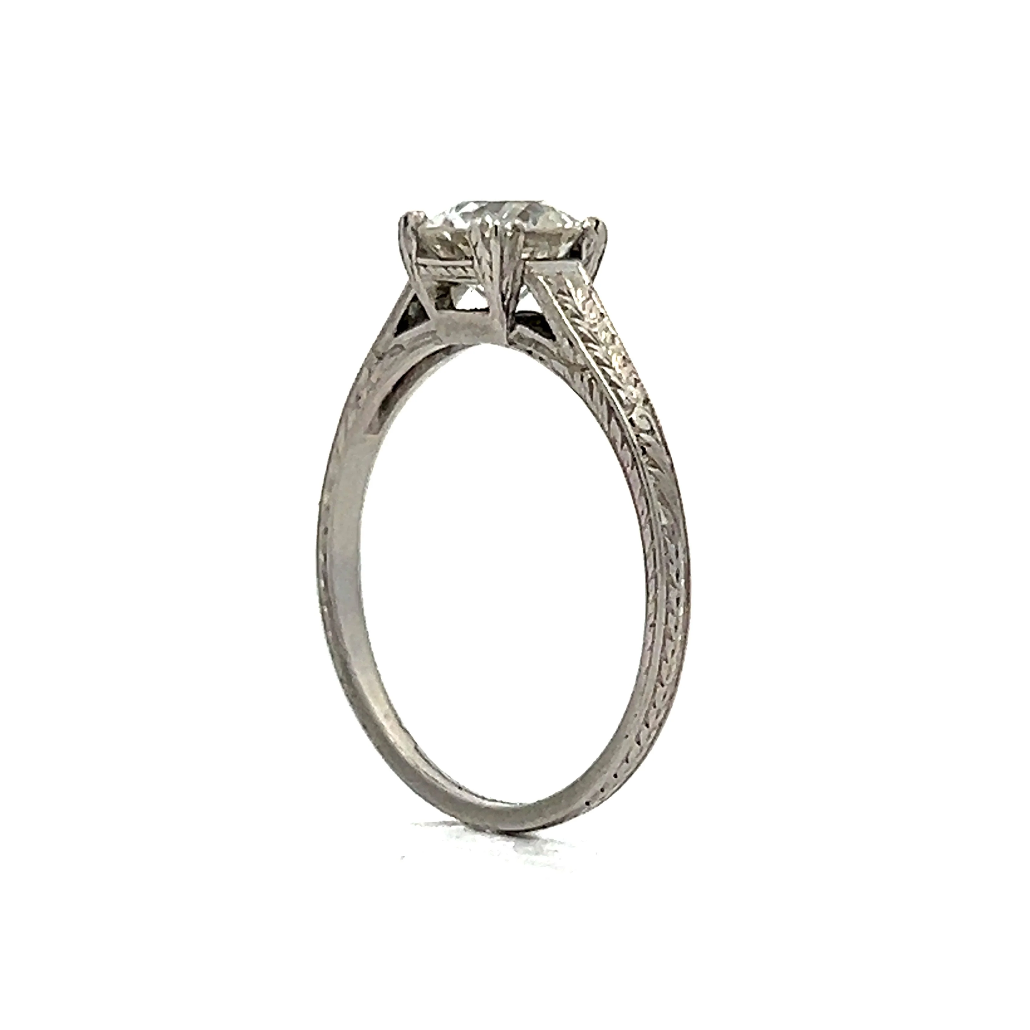 1.02 Old European Diamond Solitaire Engagement Ring - Image 5
