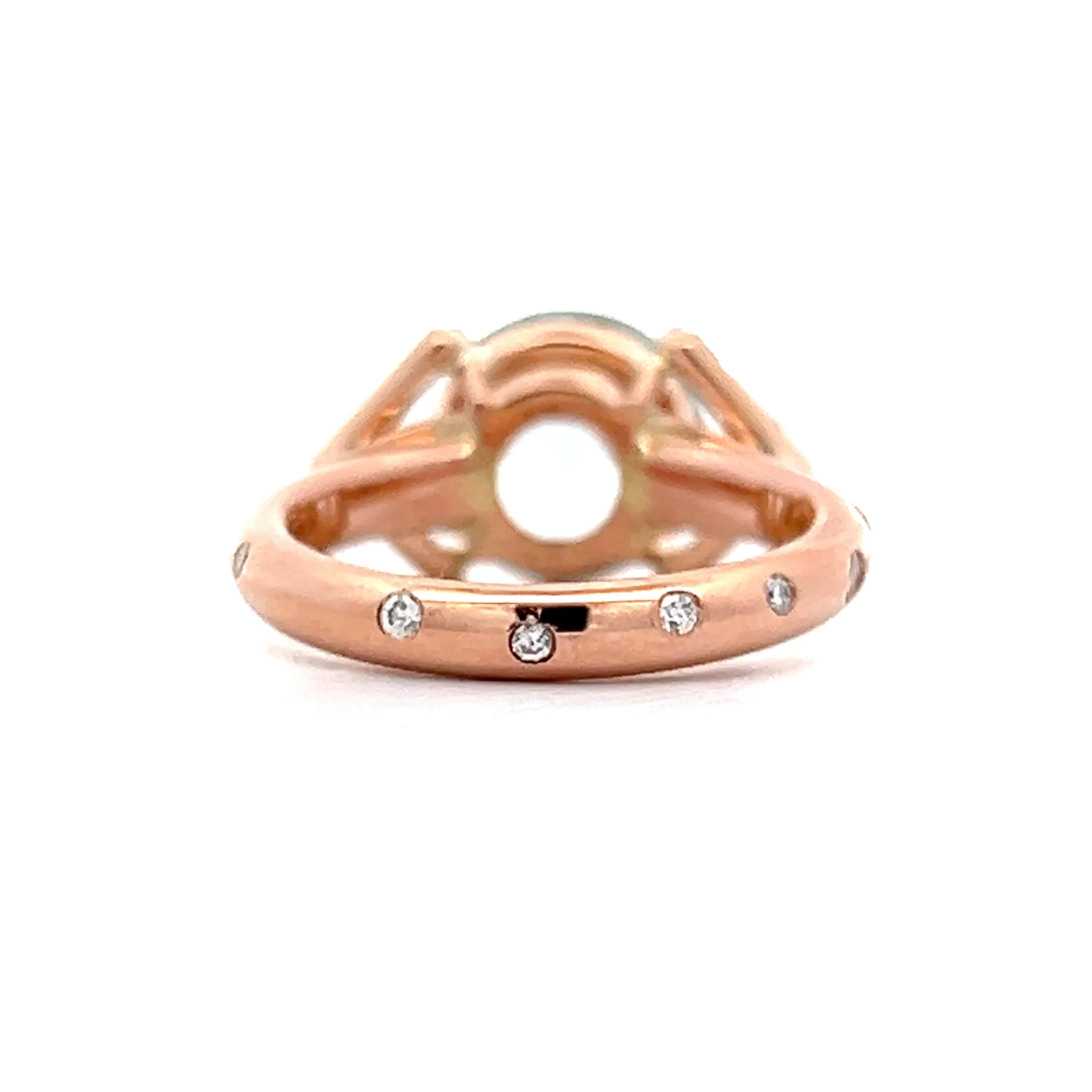 1.03 Aquamarine & Diamond Cocktail Ring in 14k - Image 4