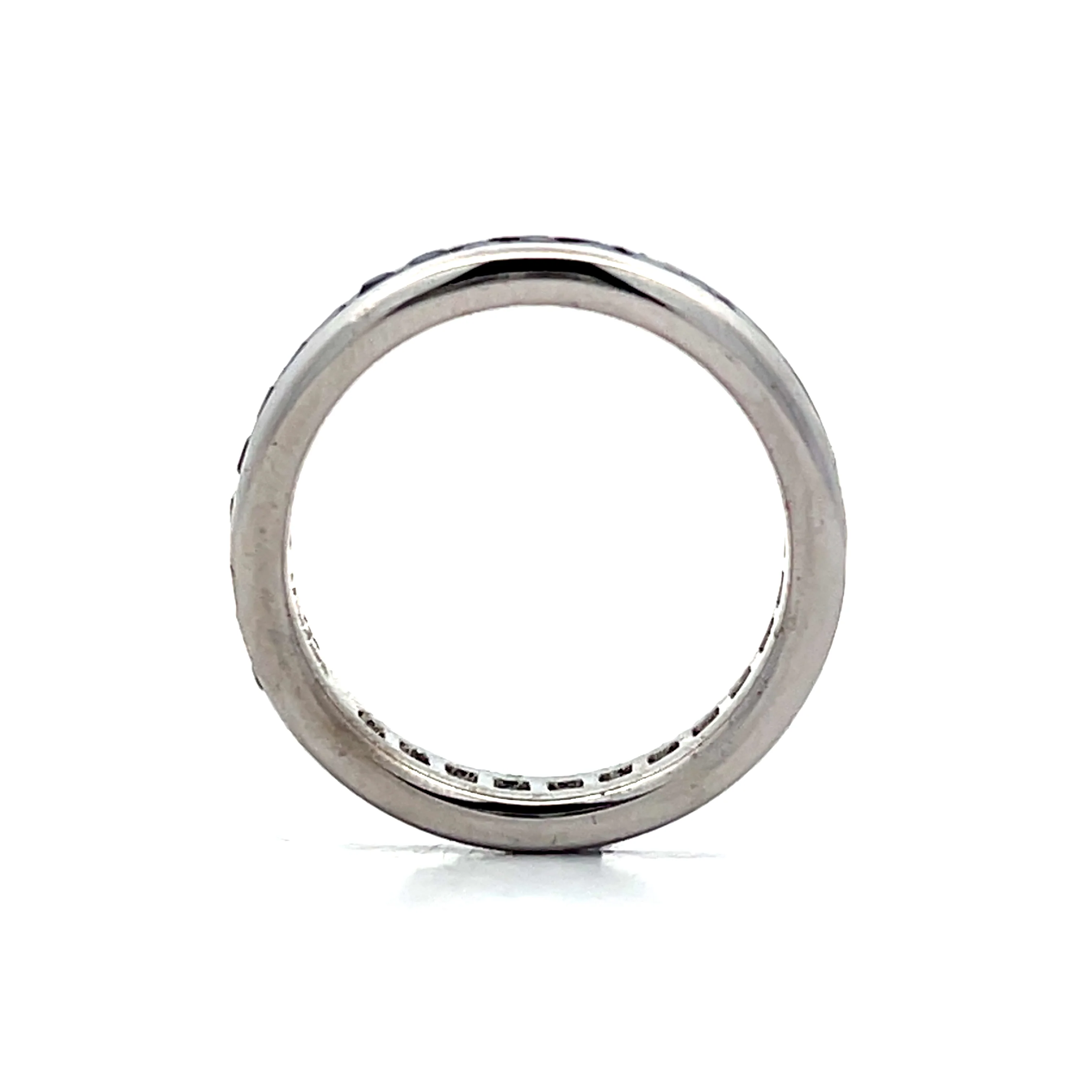 1.05 Blue Sapphire Eternity Band in 18k White Gold - Image 4