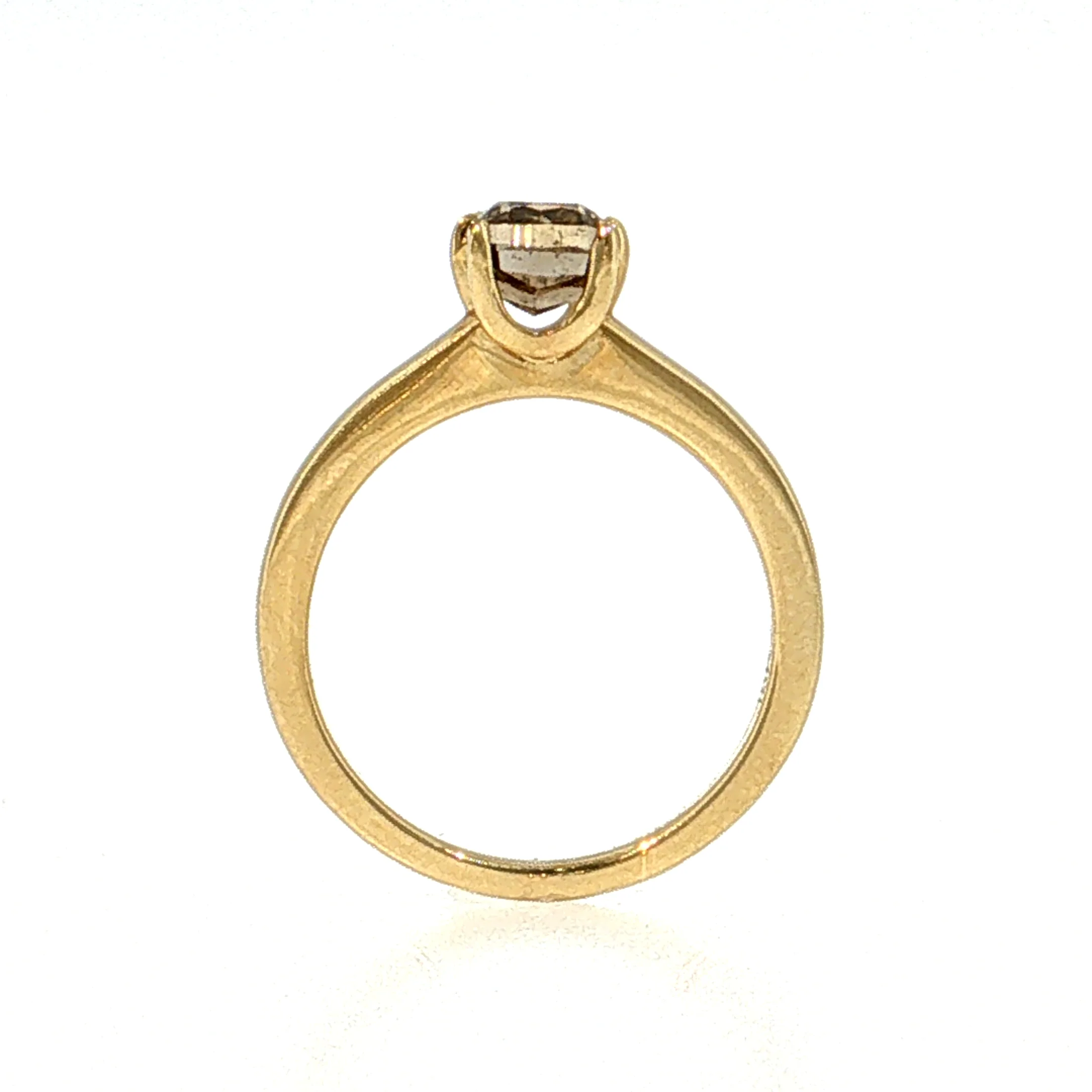 1.05 Cushion Diamond Solitaire Engagement Ring 18k - Image 4