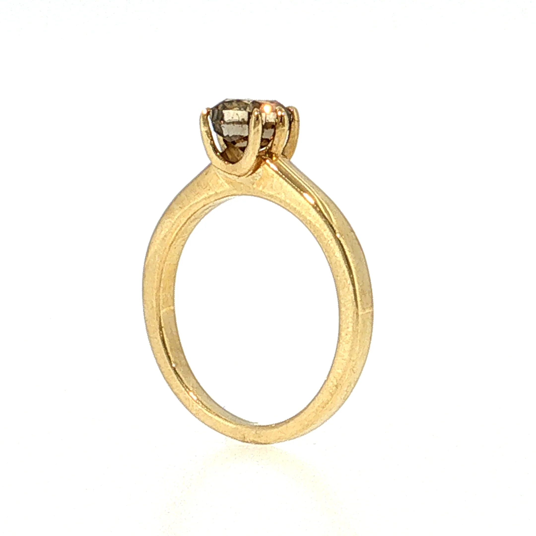1.05 Cushion Diamond Solitaire Engagement Ring 18k - Image 5