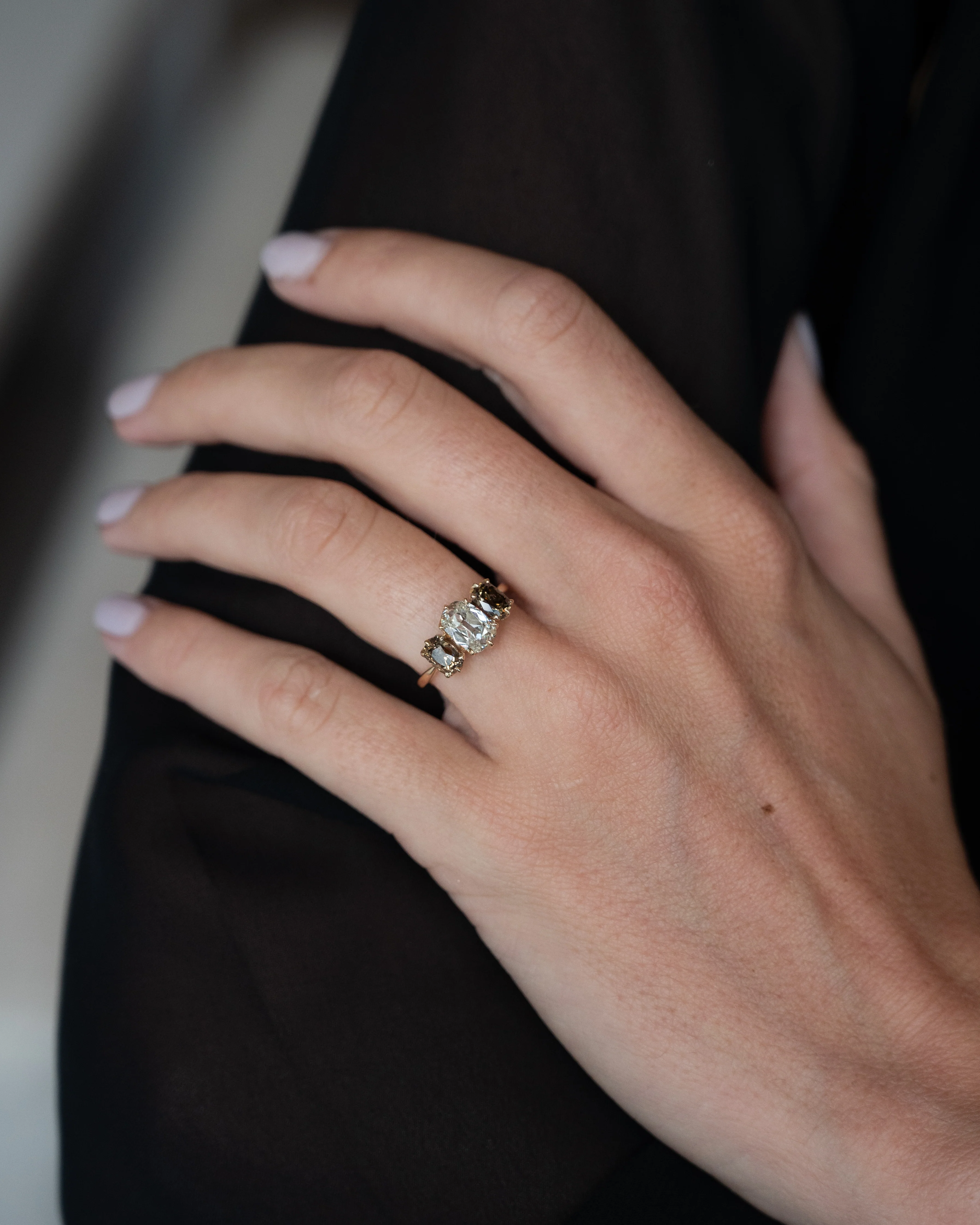 1.05 Old Mine Cushion Diamond Engagement Ring 14k - Image 7